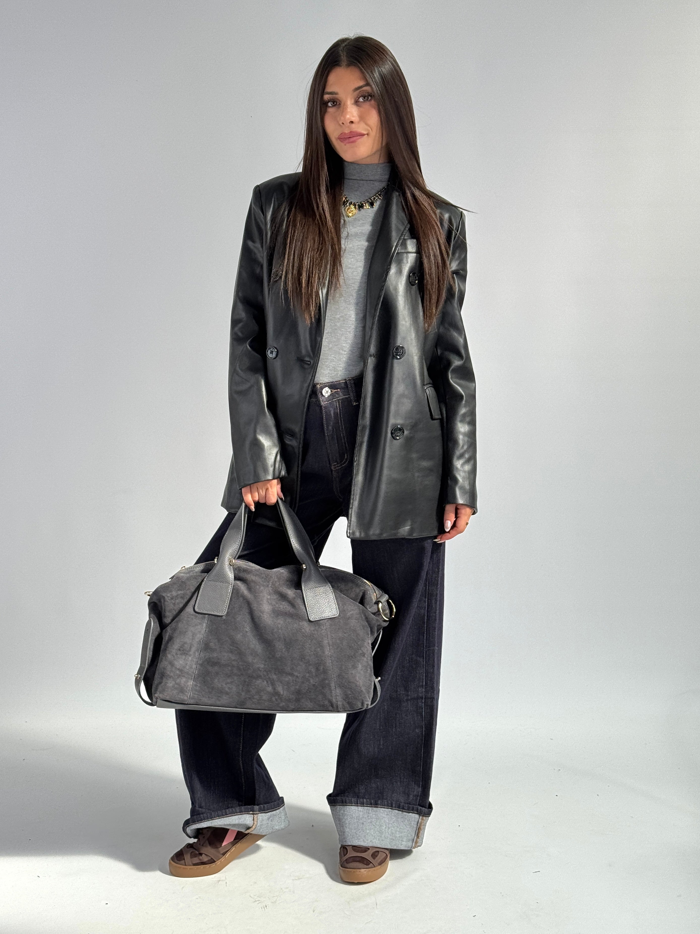 Giacca ecopelle Diana nera