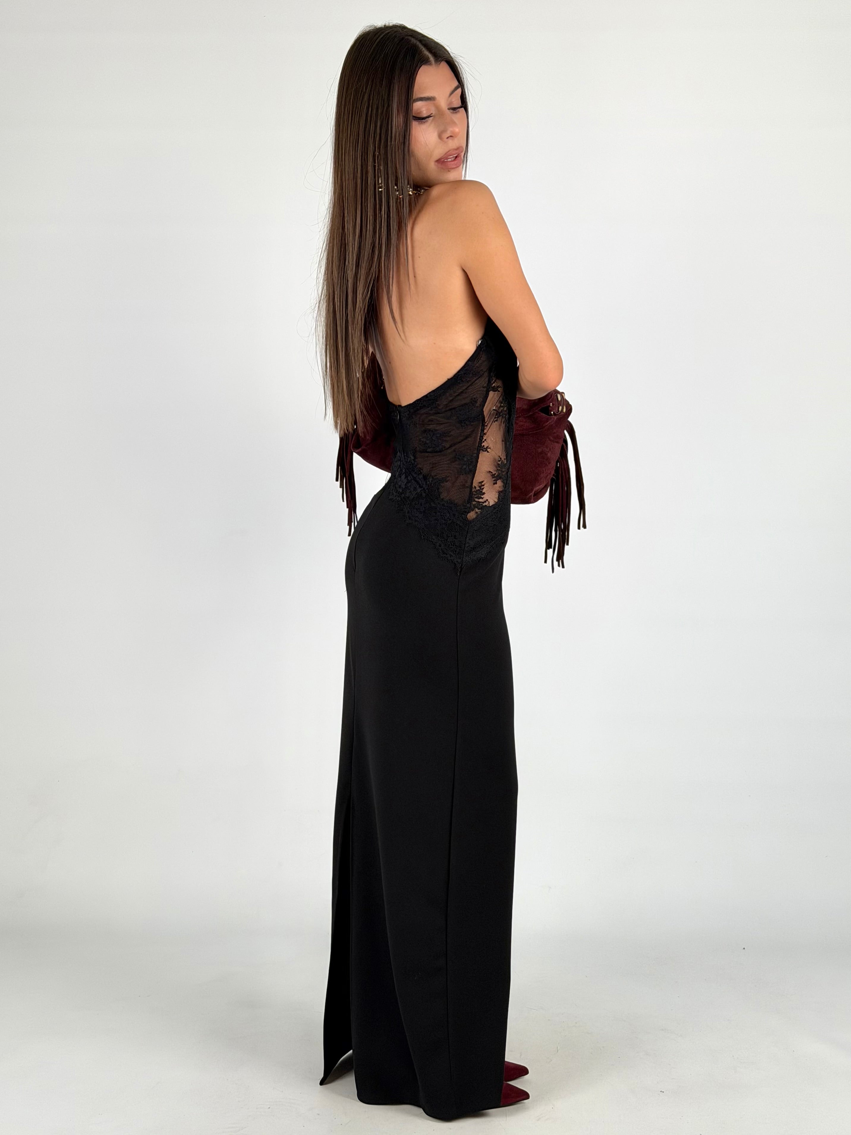 Abito pizzo Amira nero