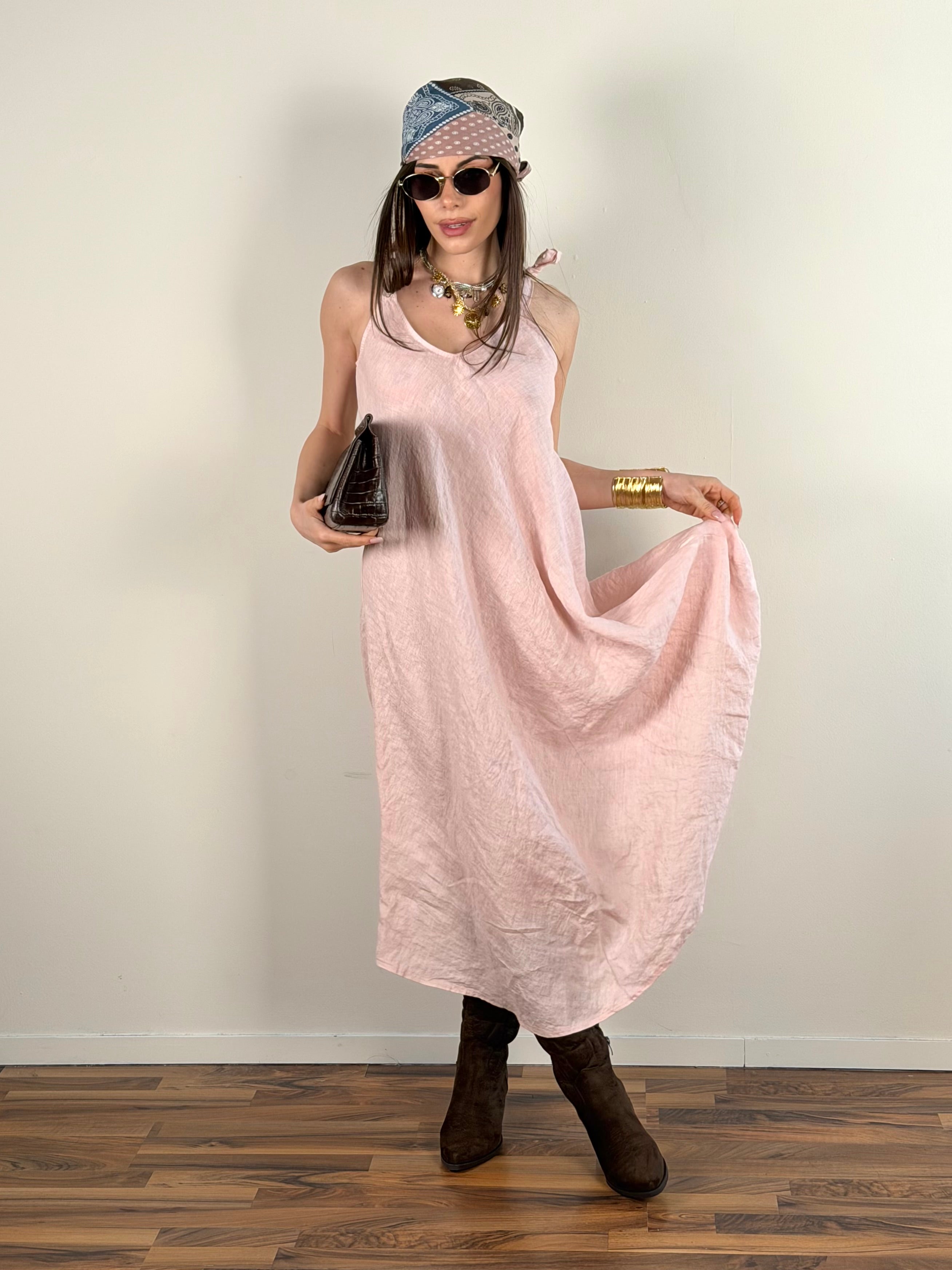 Abito fiocchi rosa
