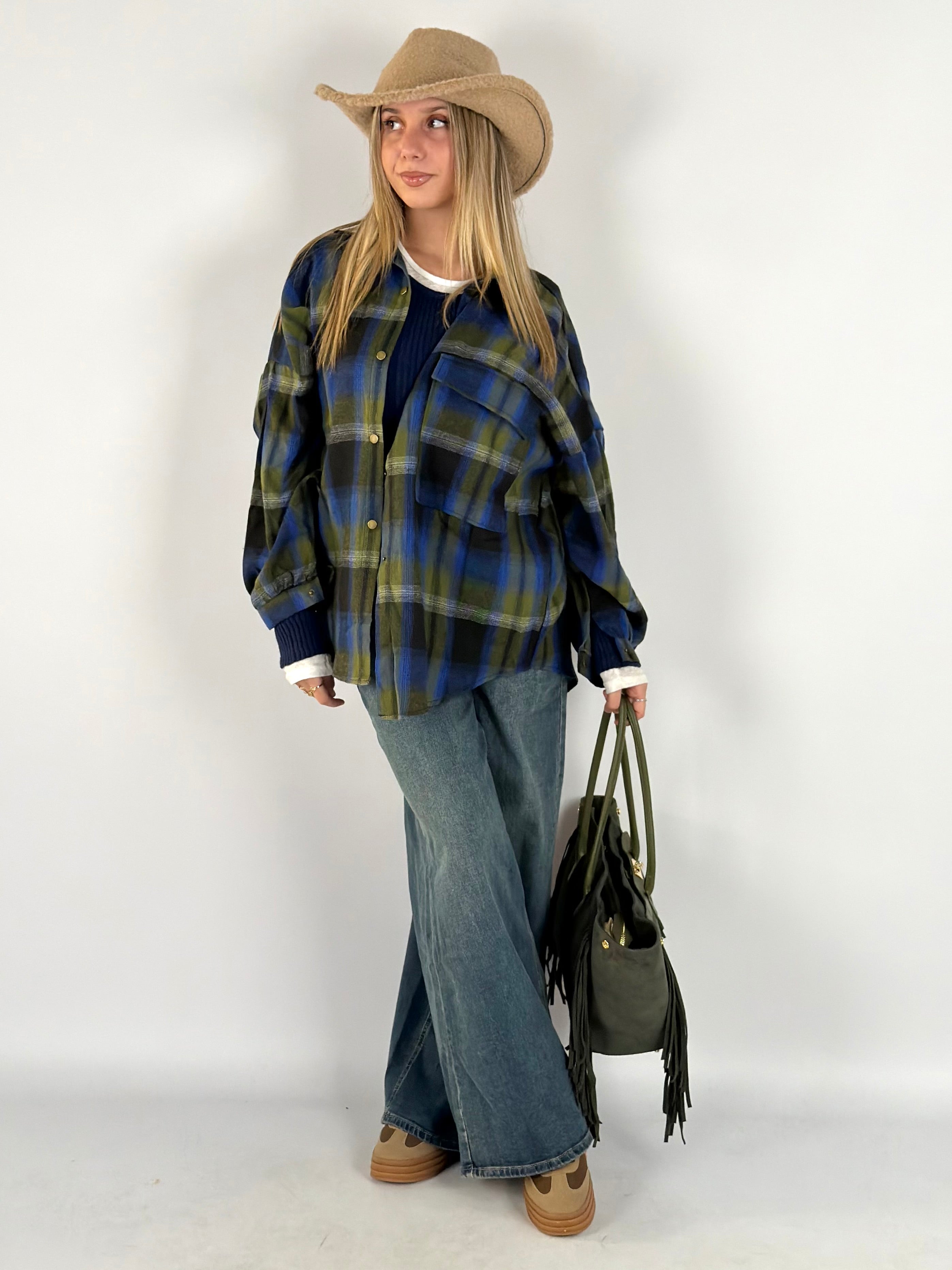 Camicia check Greta verde