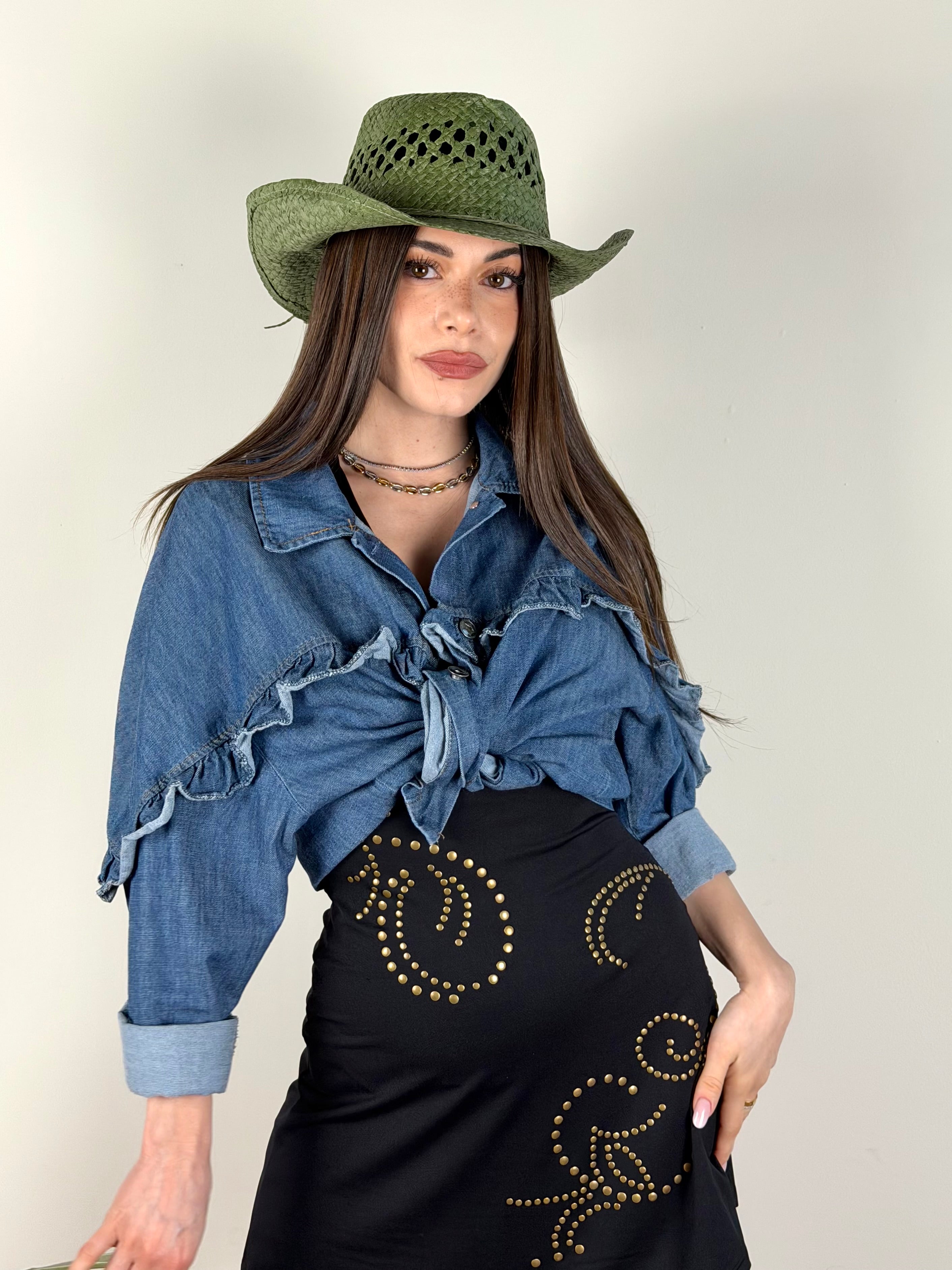 Camicia di jeans Rouche