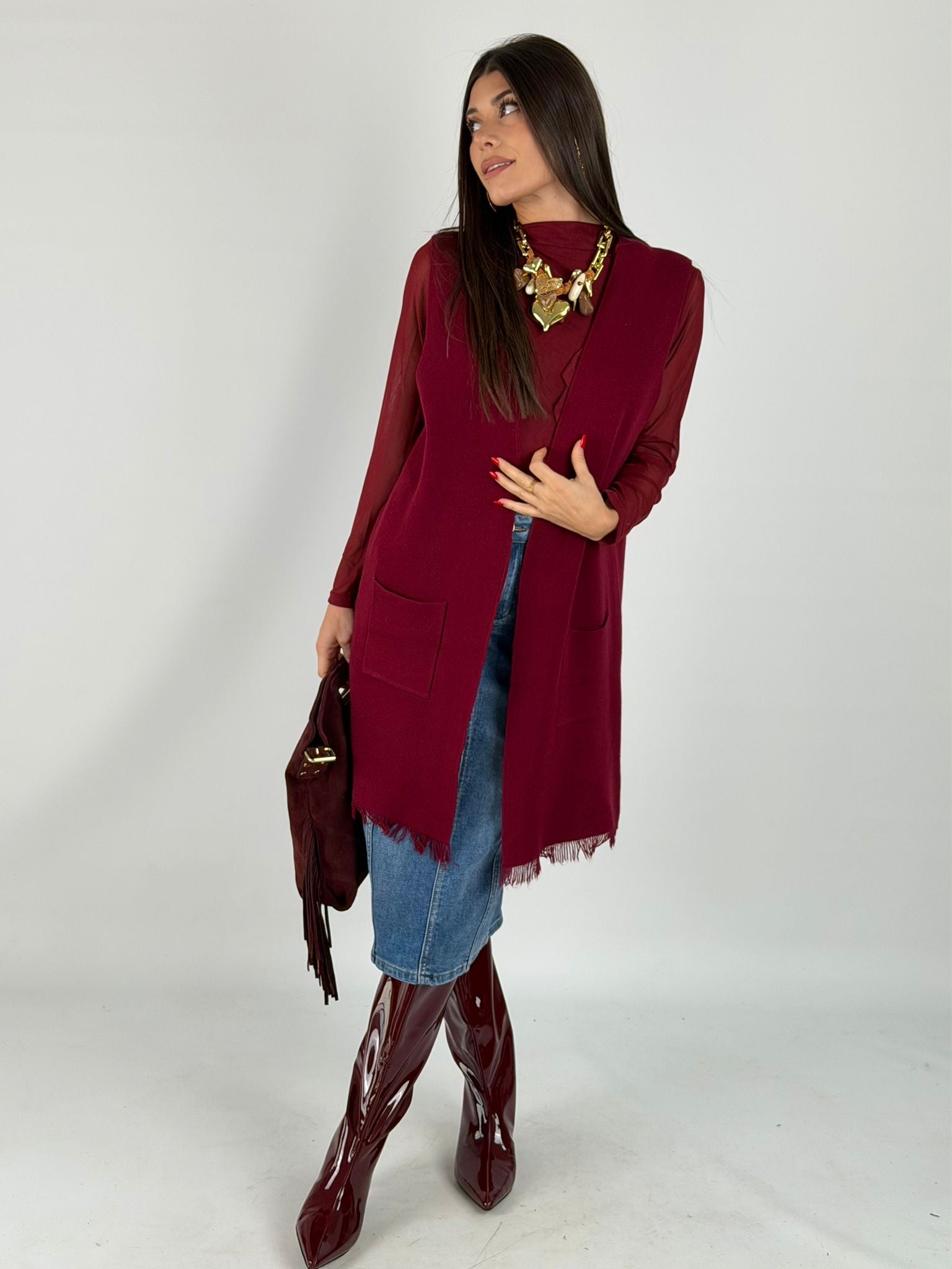 Gilet Venny bordeaux