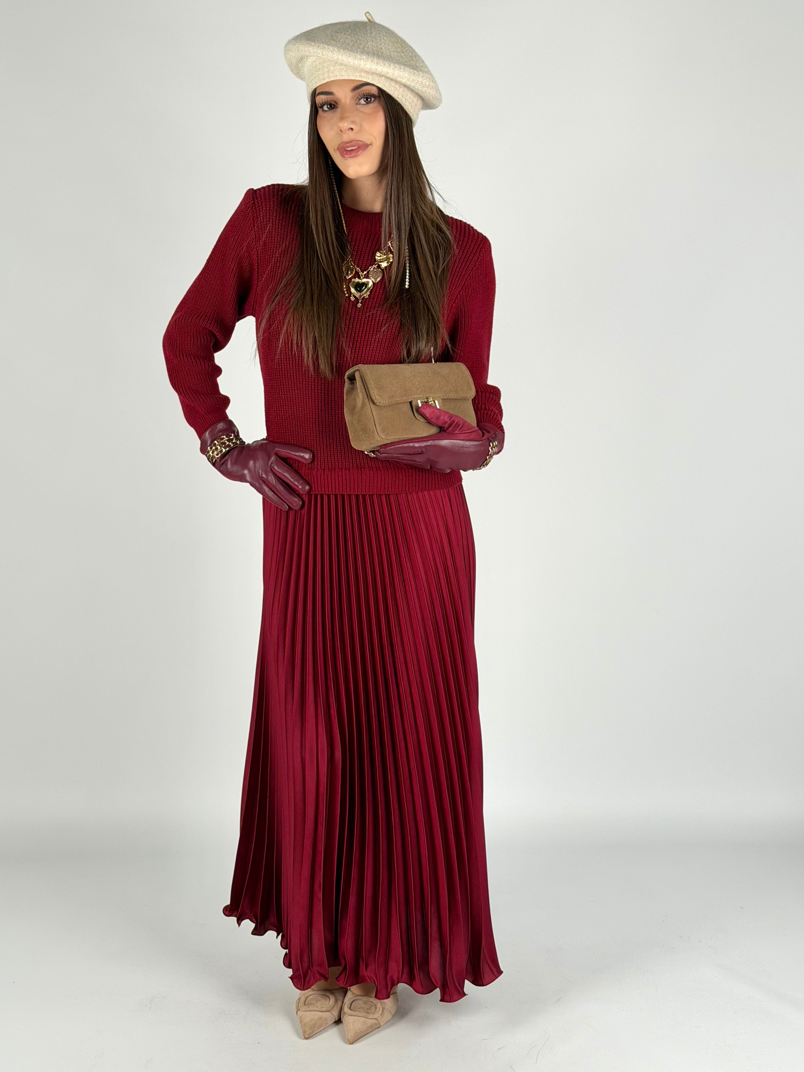 Abito Marisol bordeaux