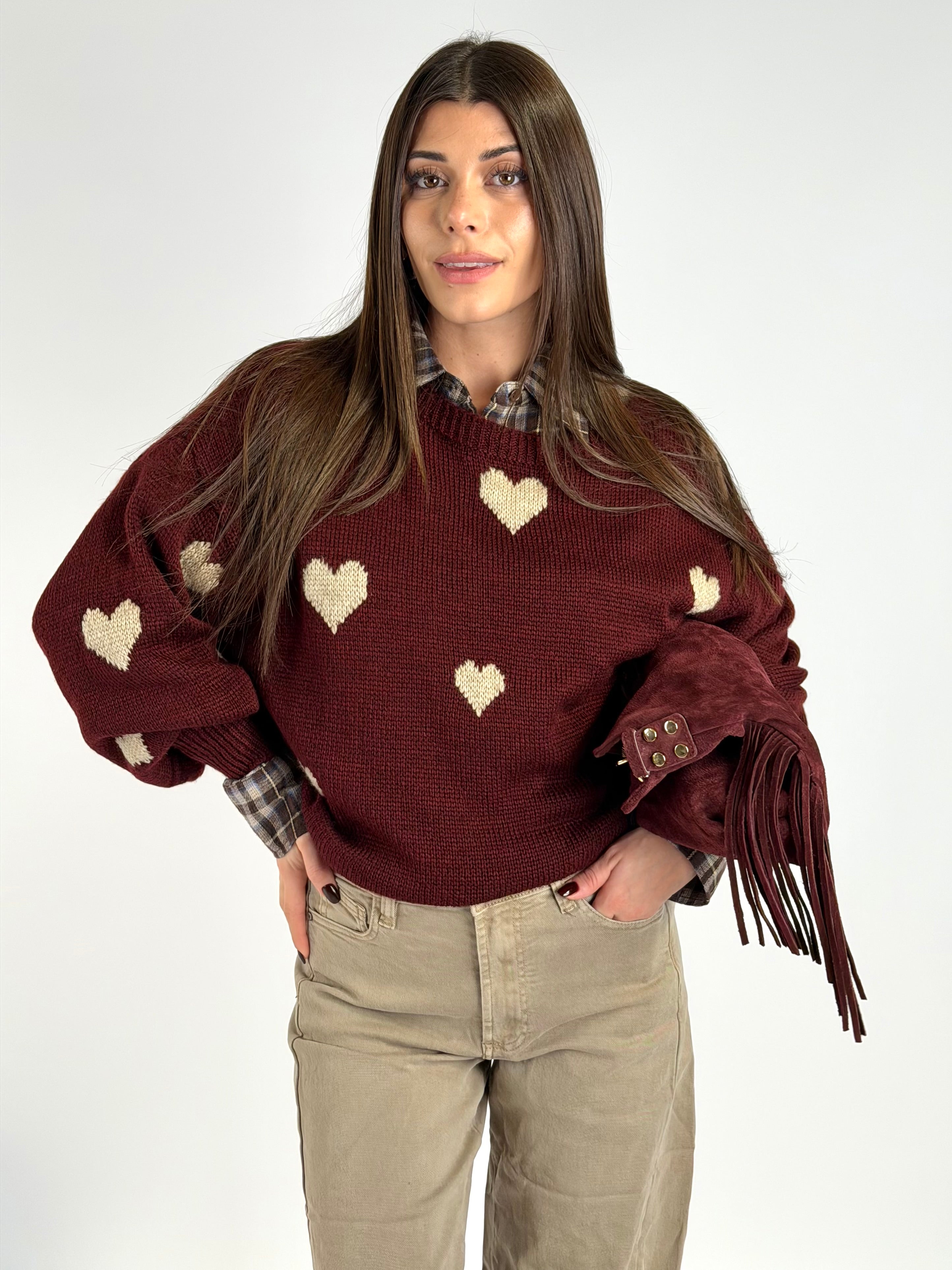 Maglia Romantica bordeaux