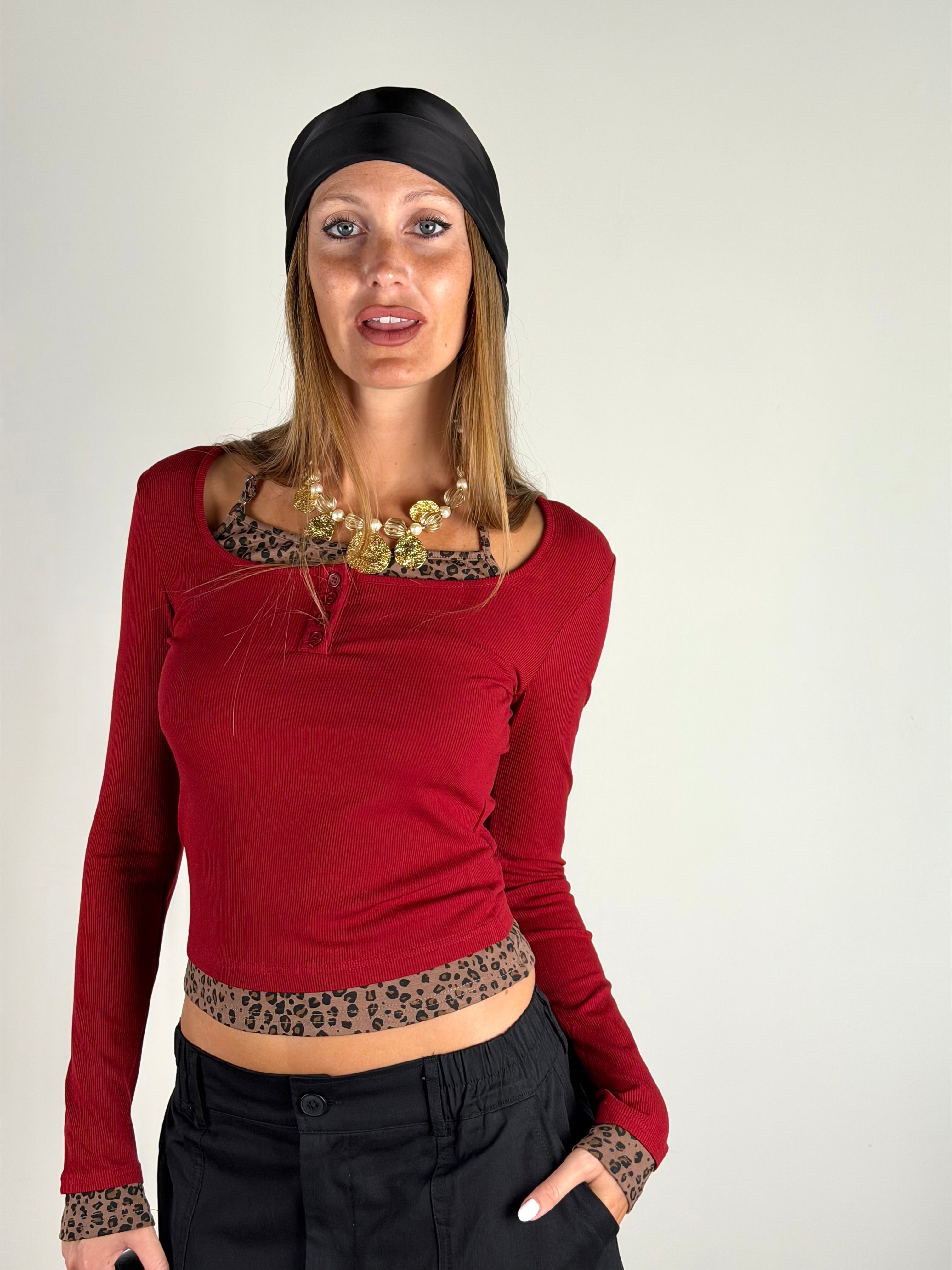 Maglia Jasmine bordeaux