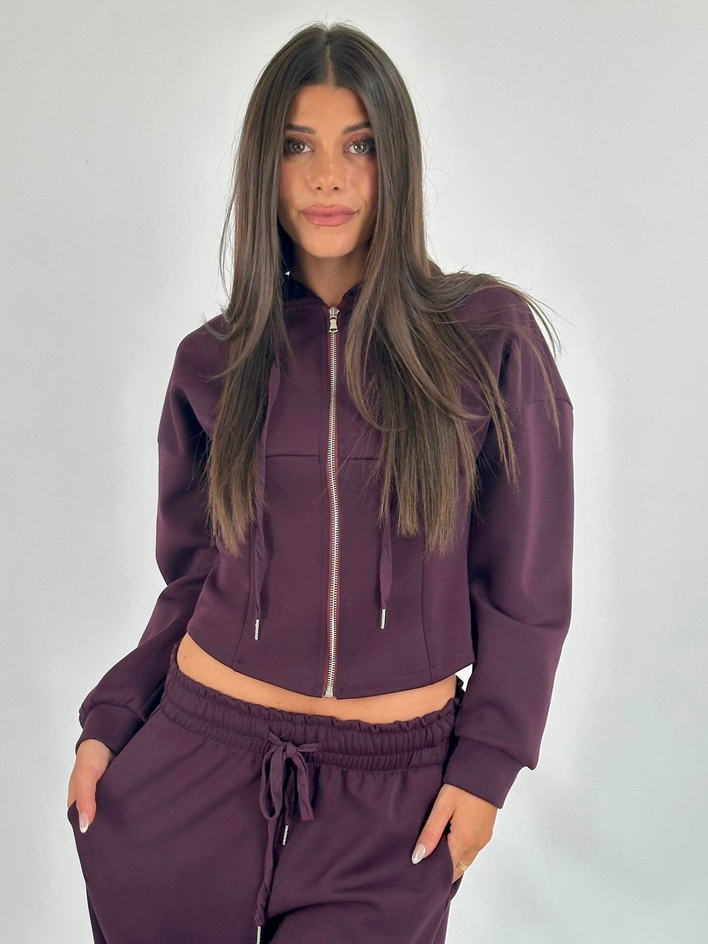 Felpa tuta sportiva Gemma bordeaux