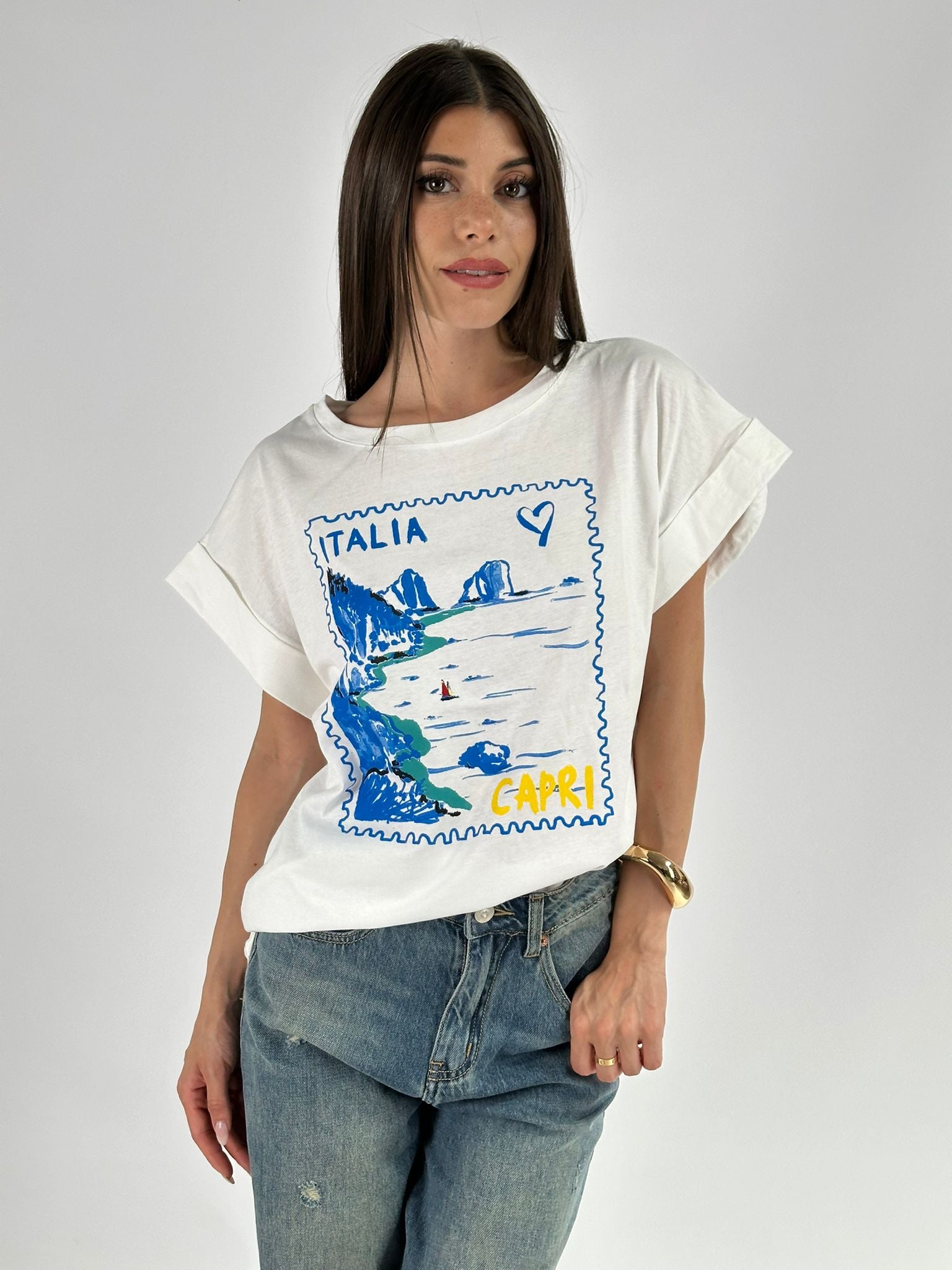 T-shirt premium 100% cotone Capri