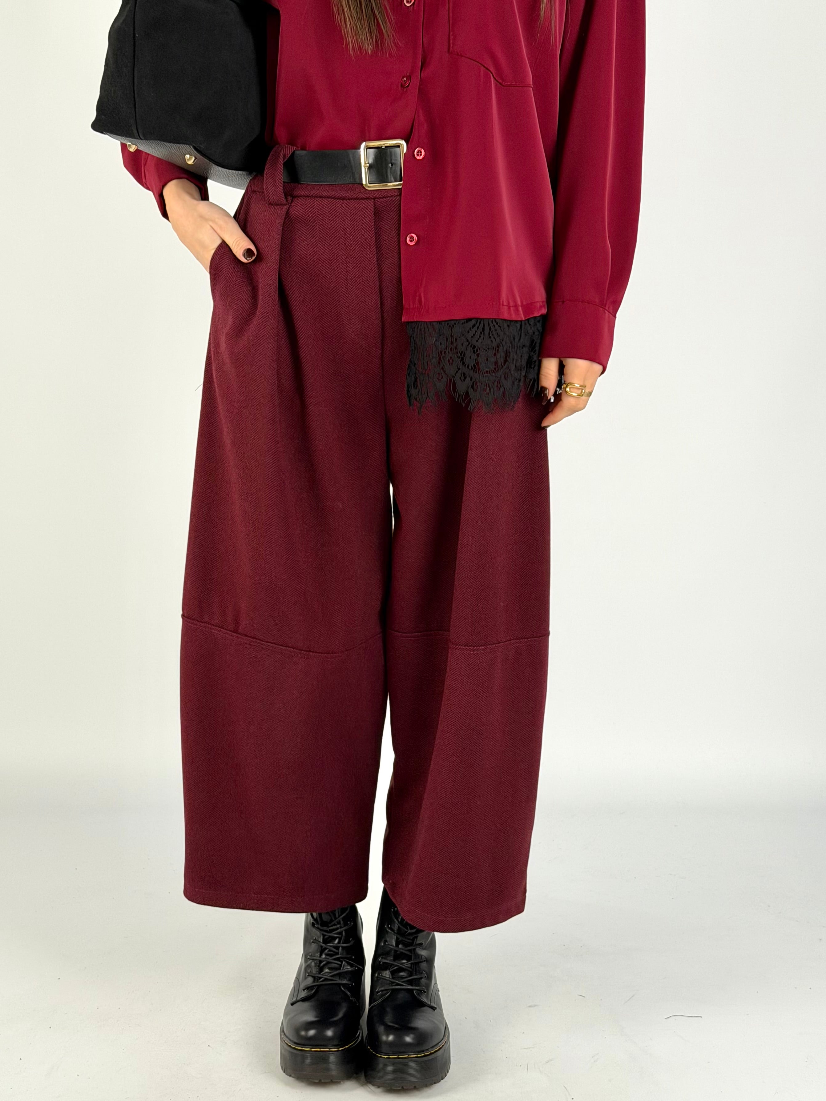 Pantalone Cecy bordeaux