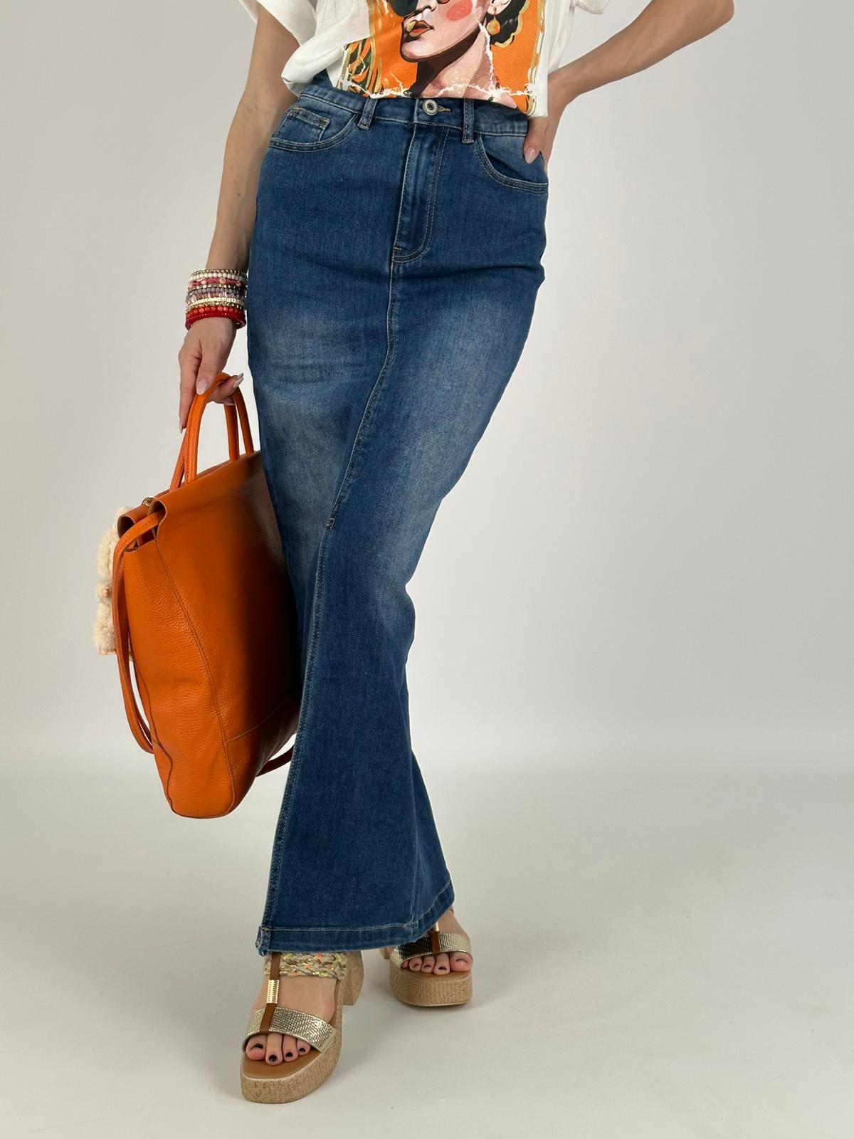 Gonna di jeans spacco