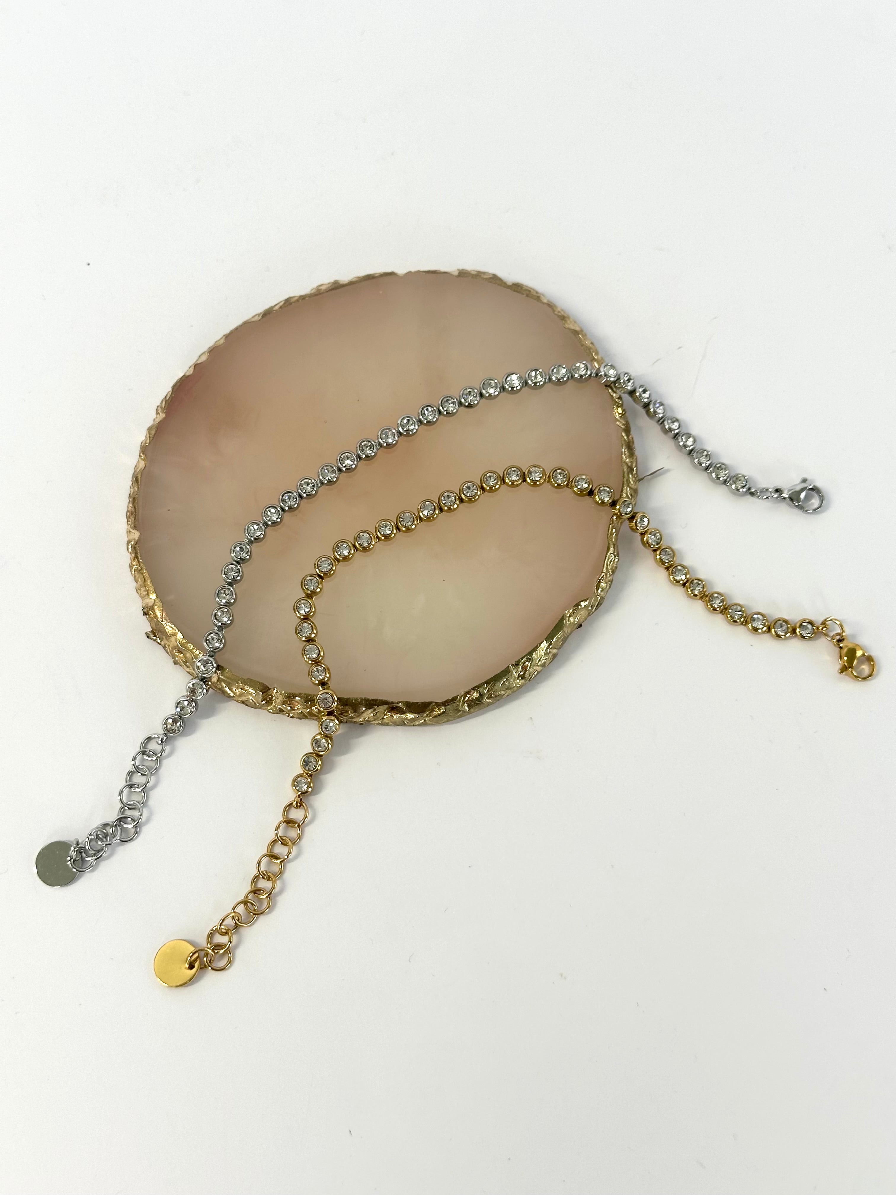 Bracciale tennis zirconato a sfere