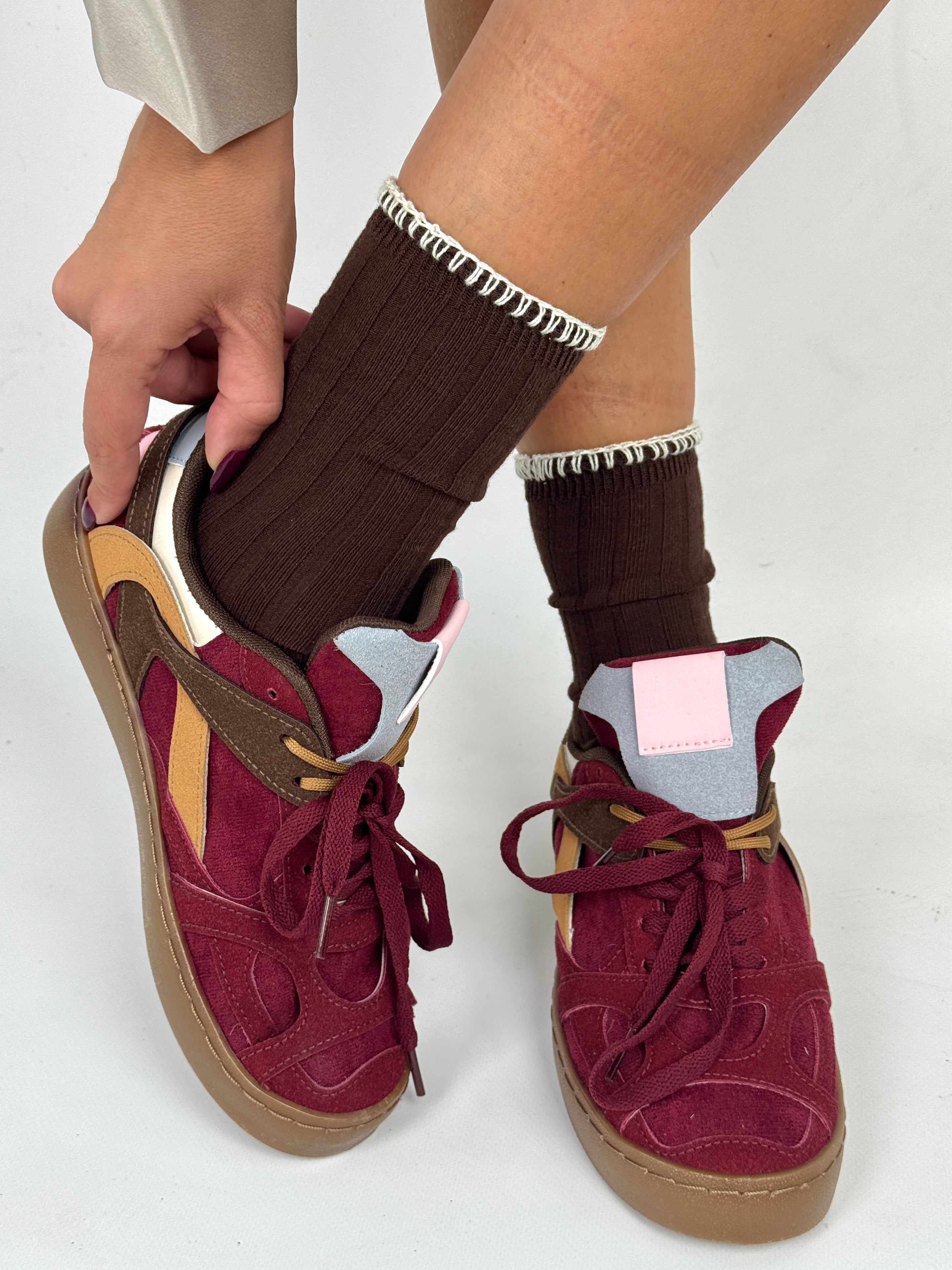 Calzino con volant - 4 colori