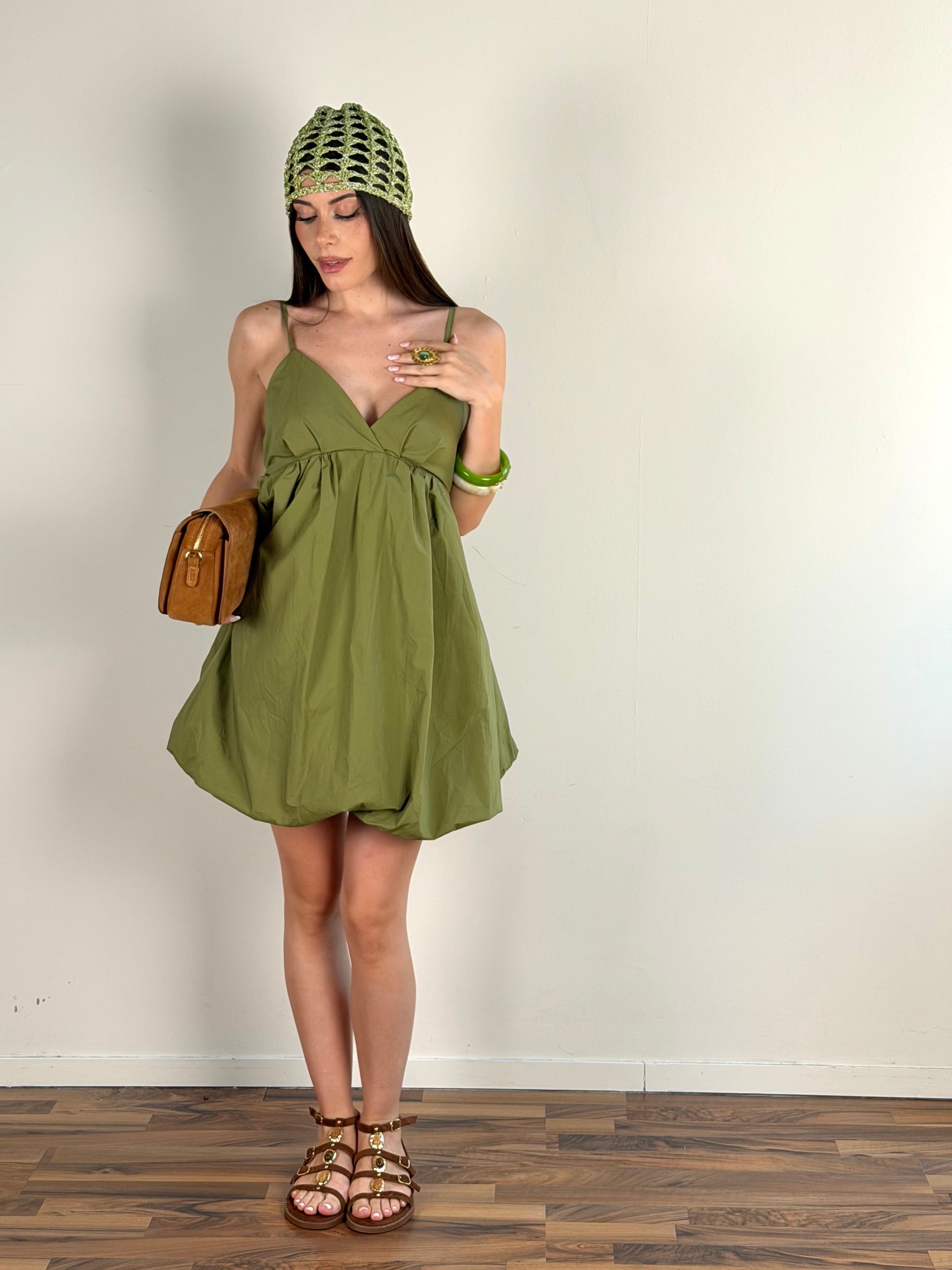 Abito fiocco verde