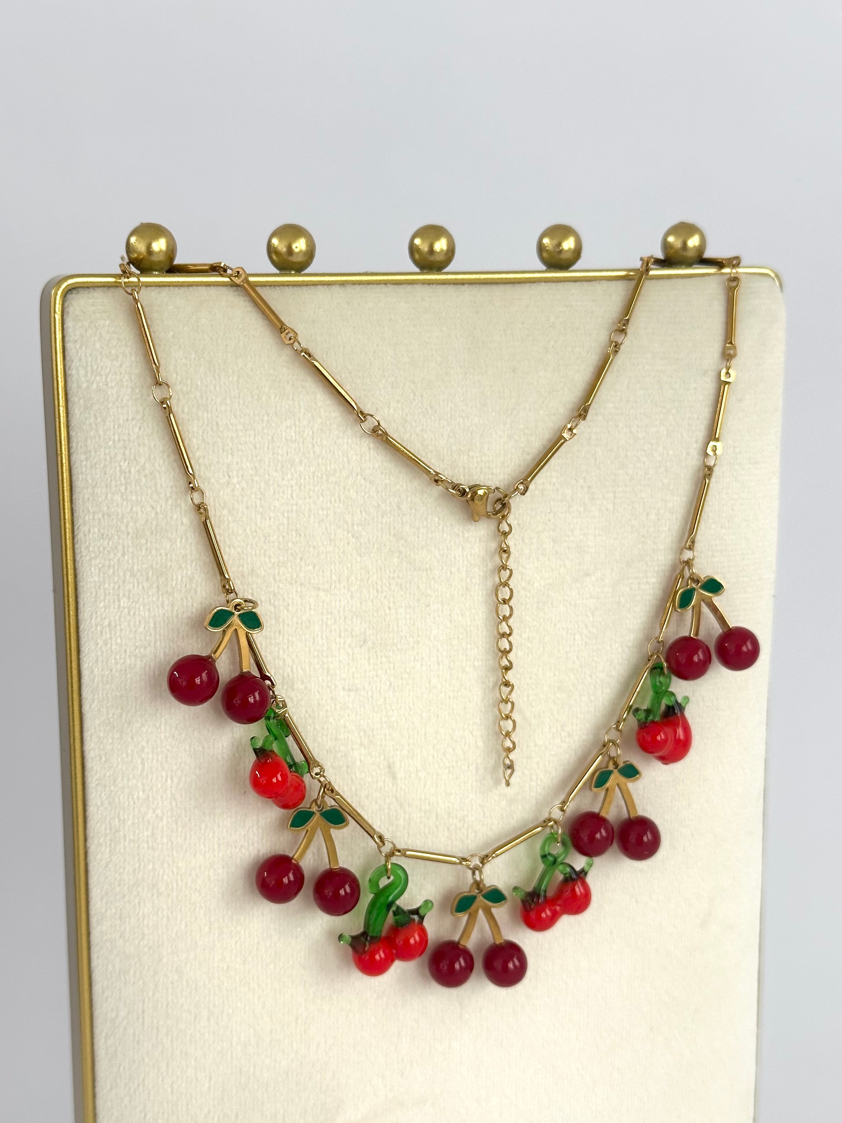 Collana fruit gold cherry