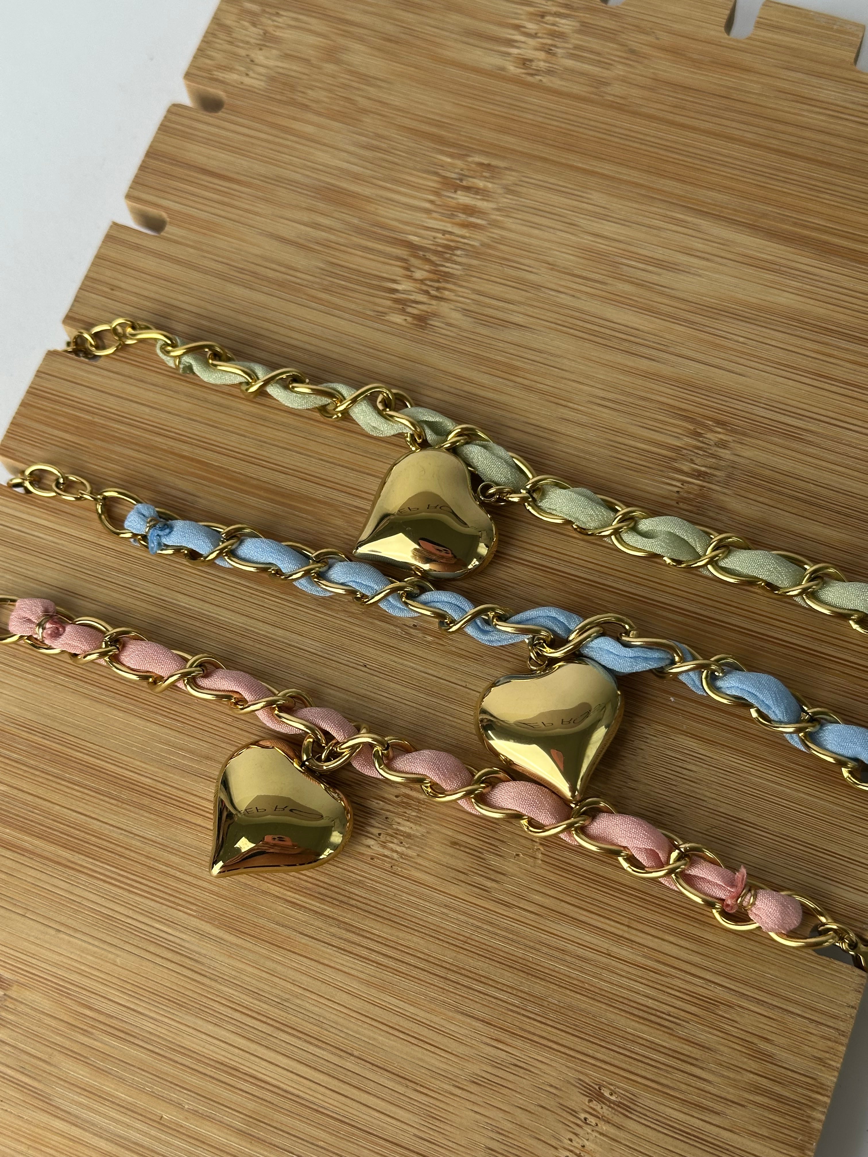 Bracciale cuore amore rosa