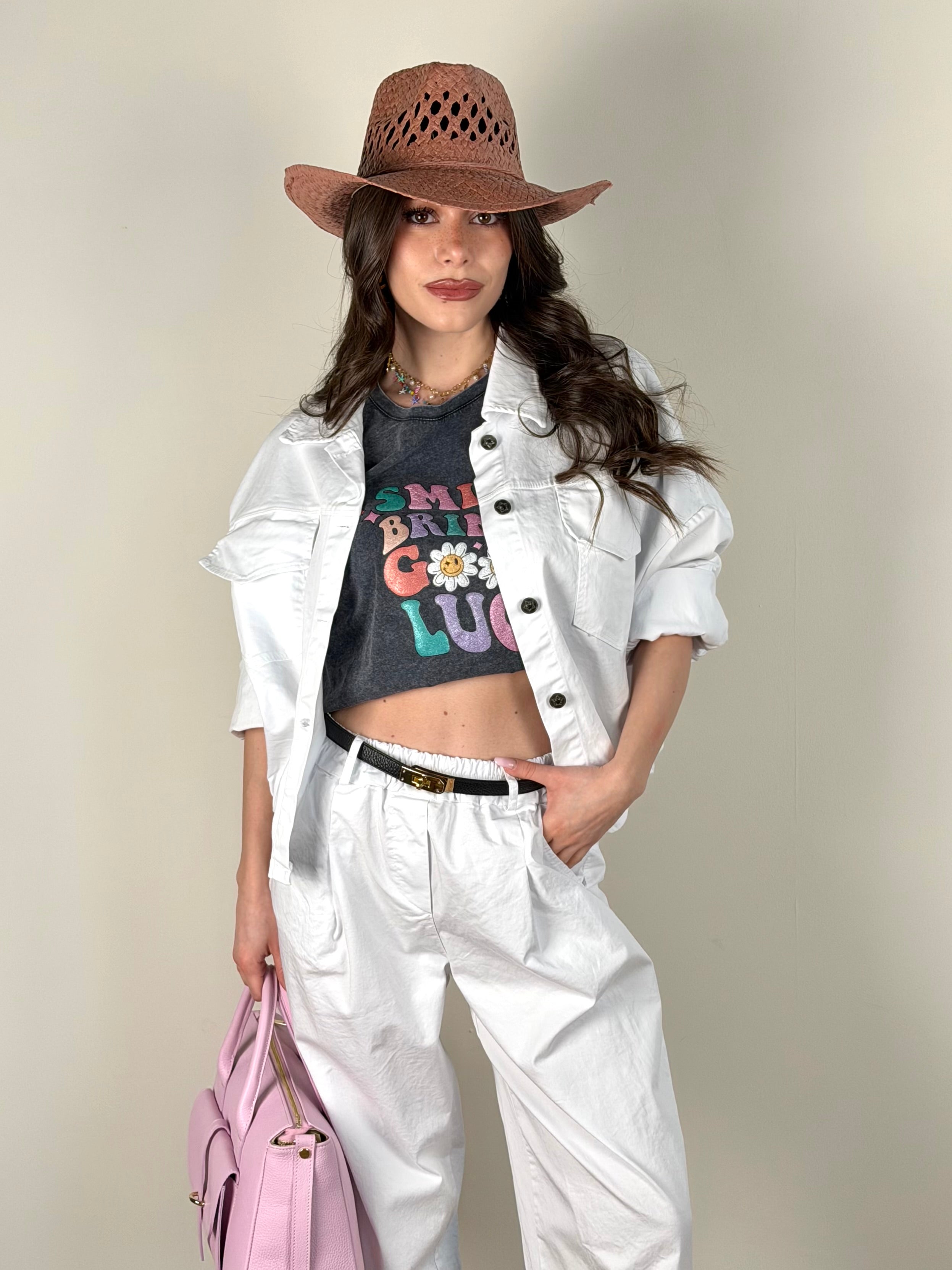 Giubbino jeans Carmen bianco