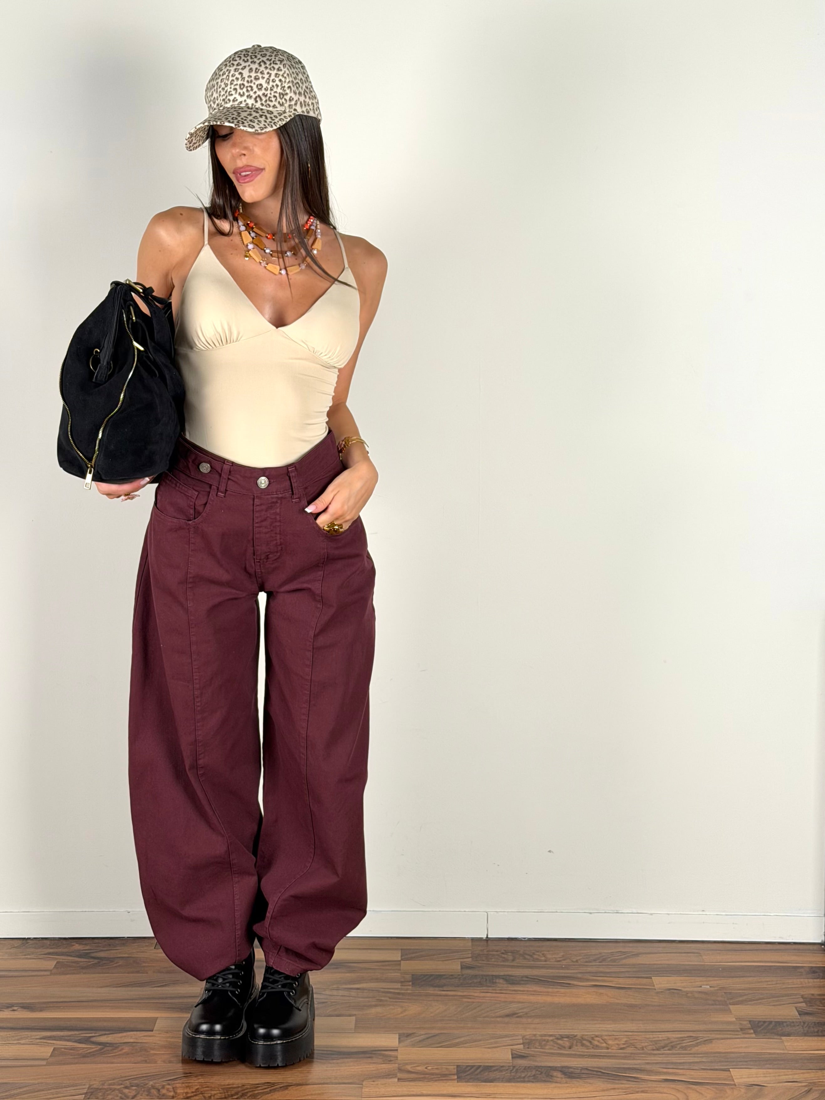 Jeans Yvon bordeaux