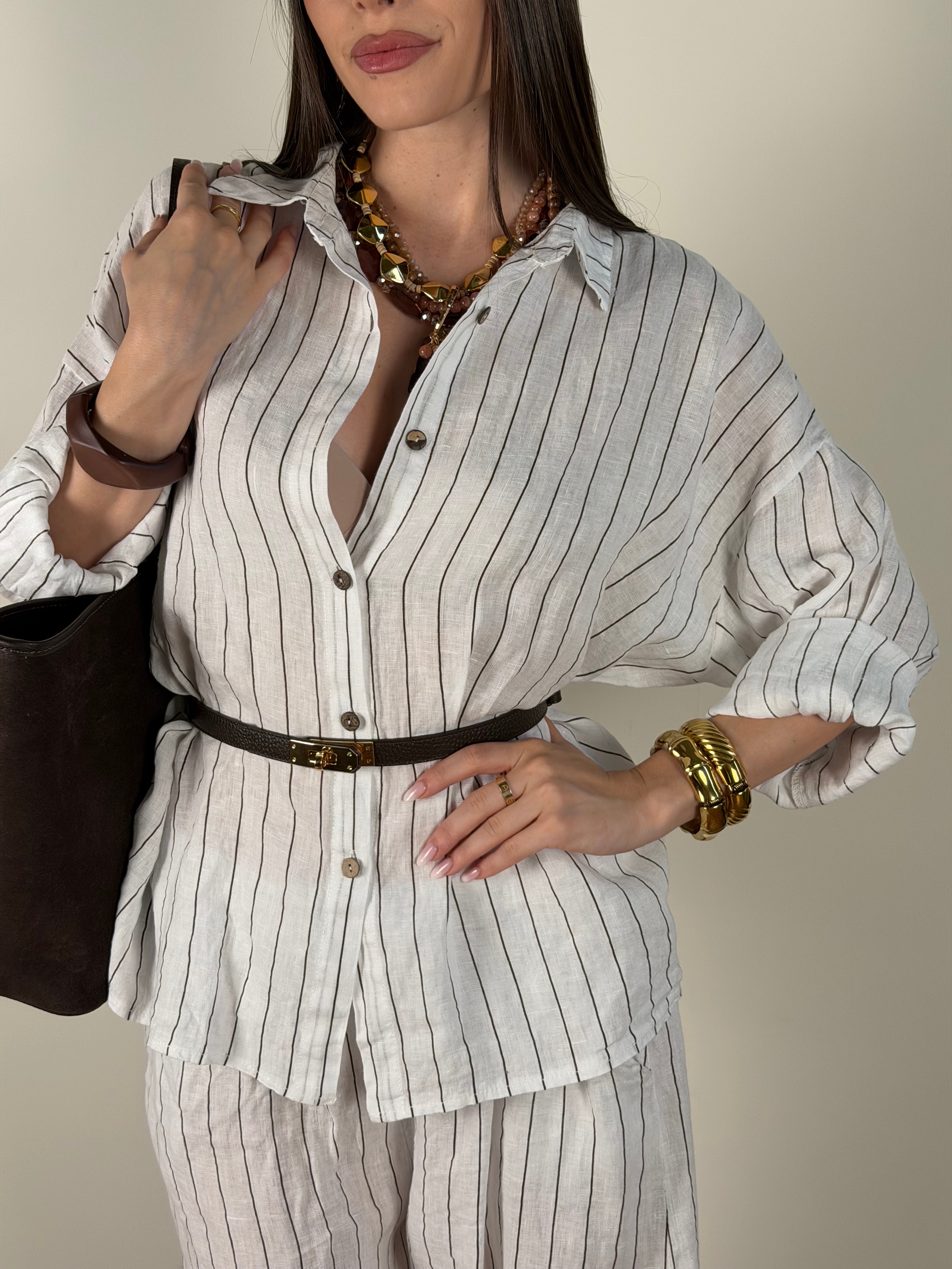 Camicia puro lino Margot bianco