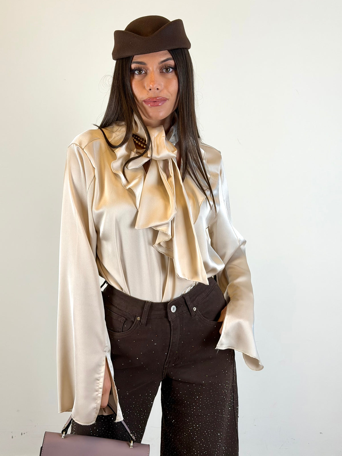 Camicia Flare beige