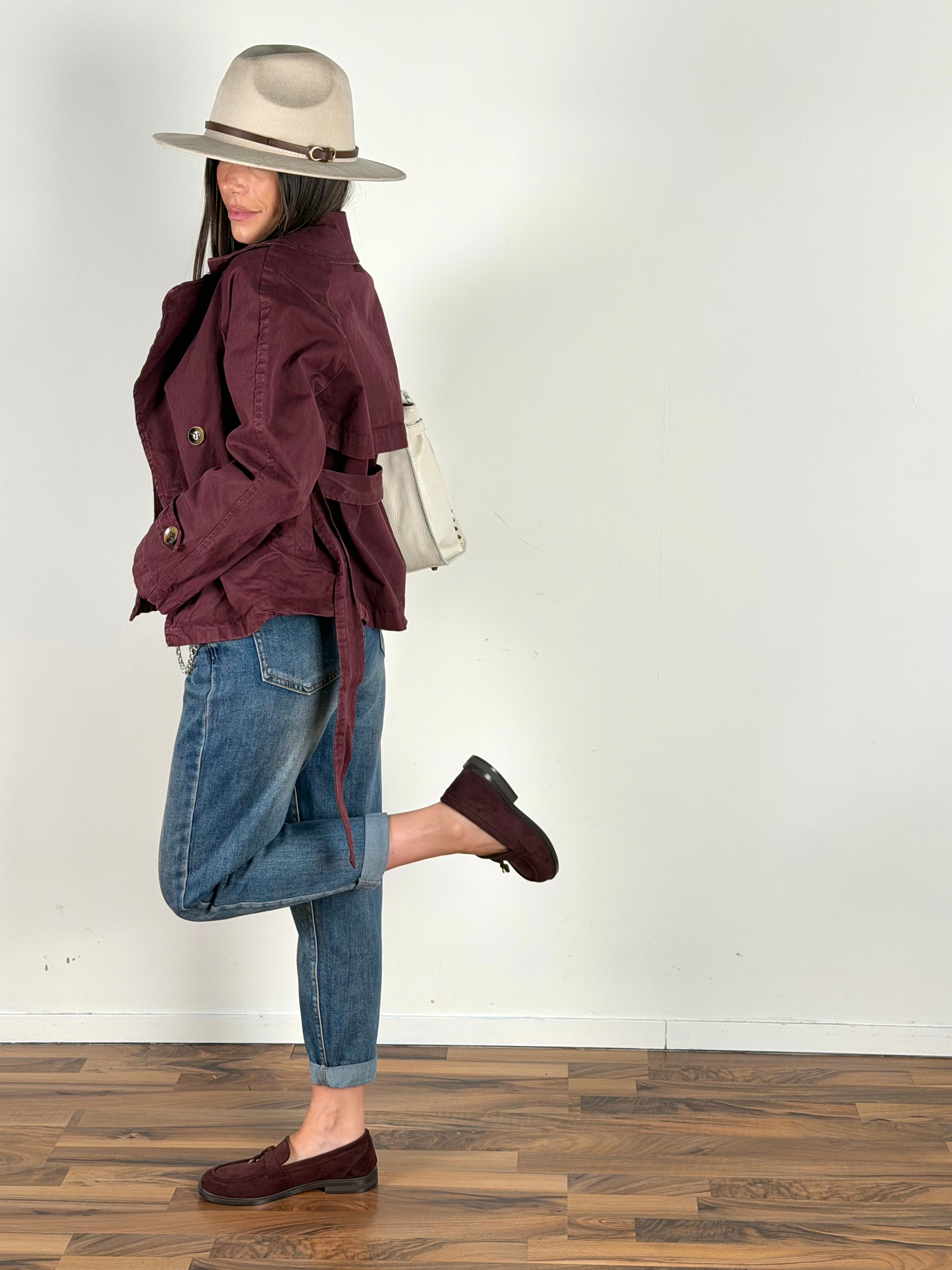 Trench Marlon bordeaux