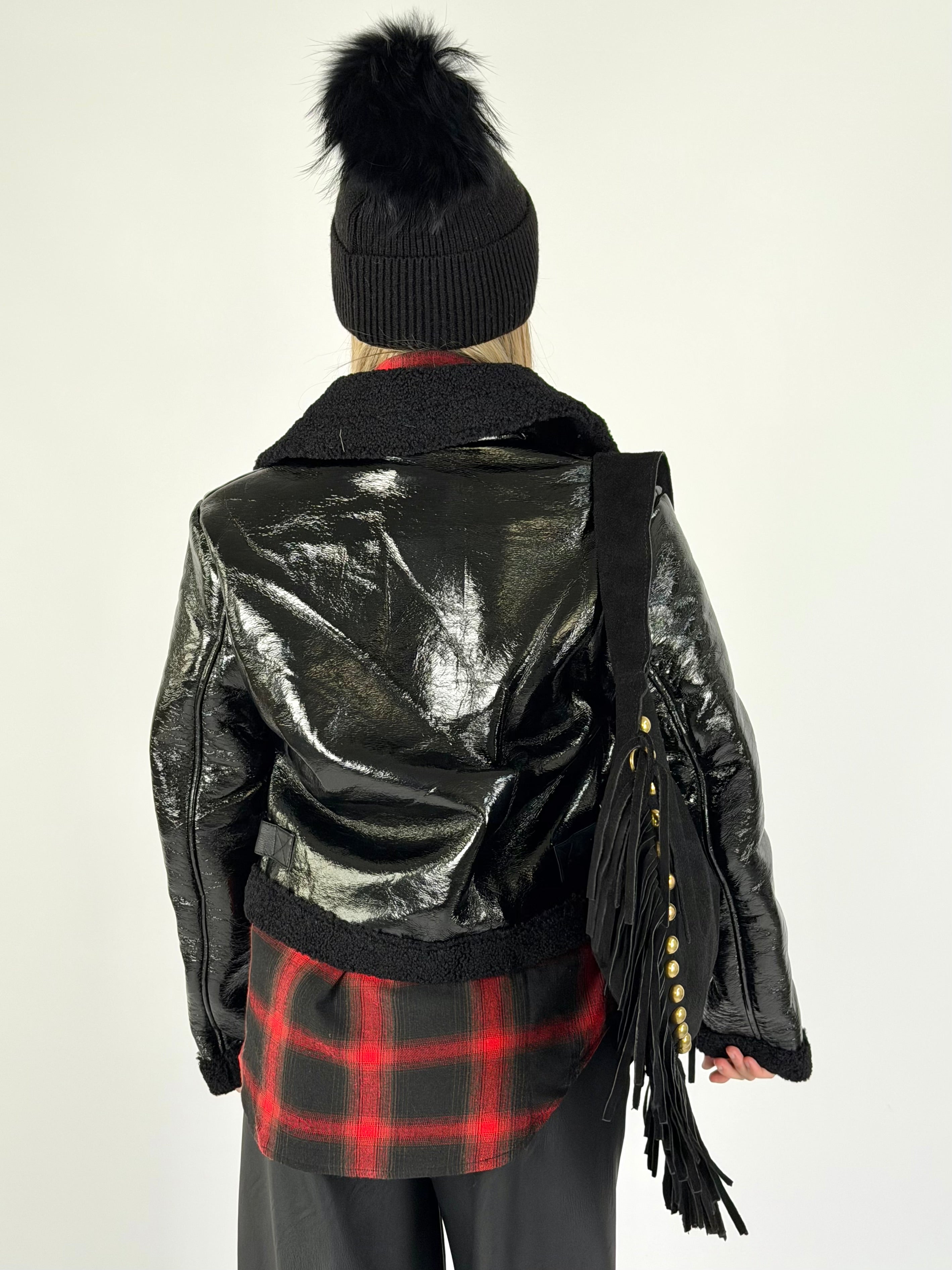 Giubbino laminato ecopelle