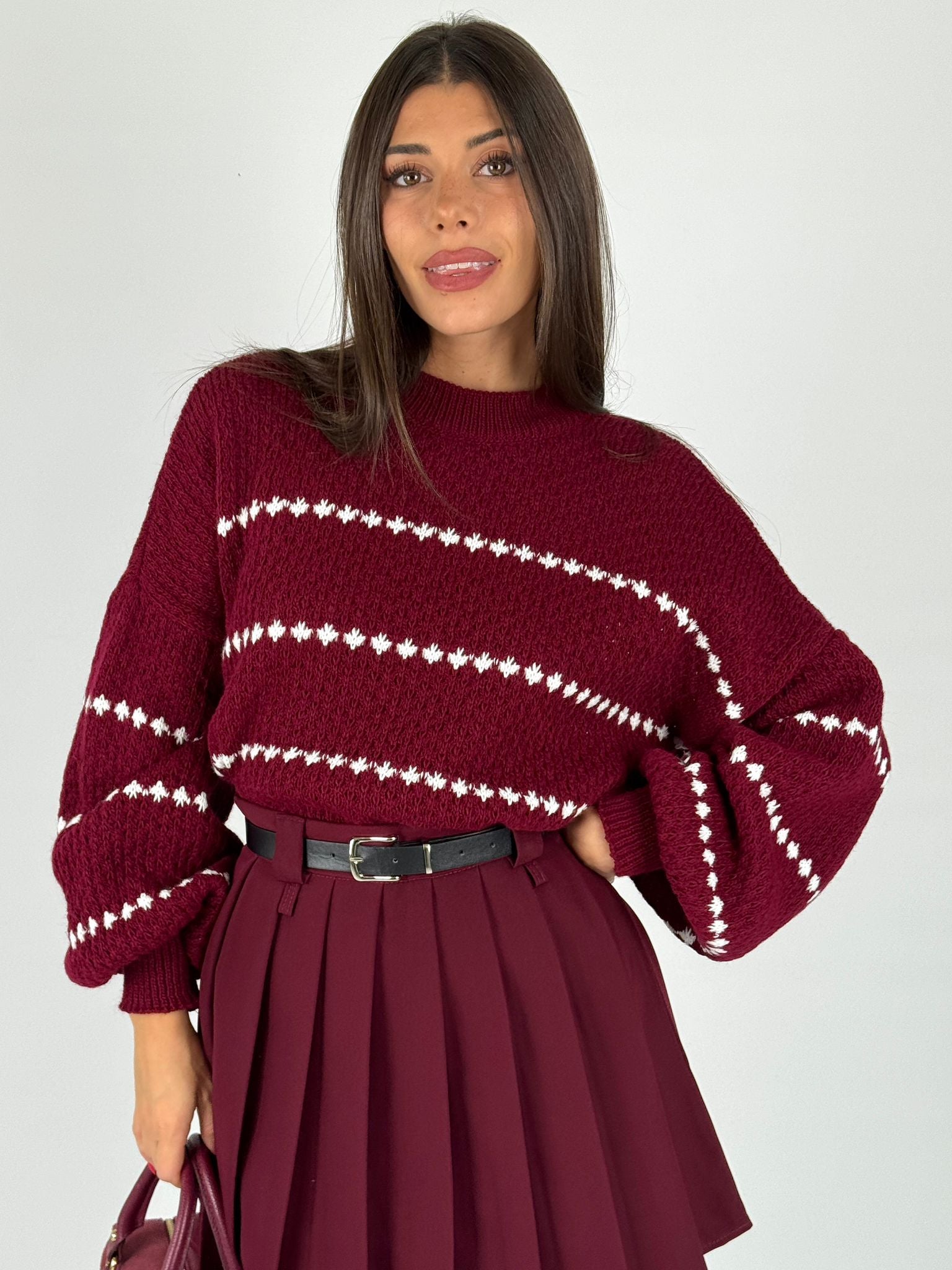 Maglia Ellie bordeaux