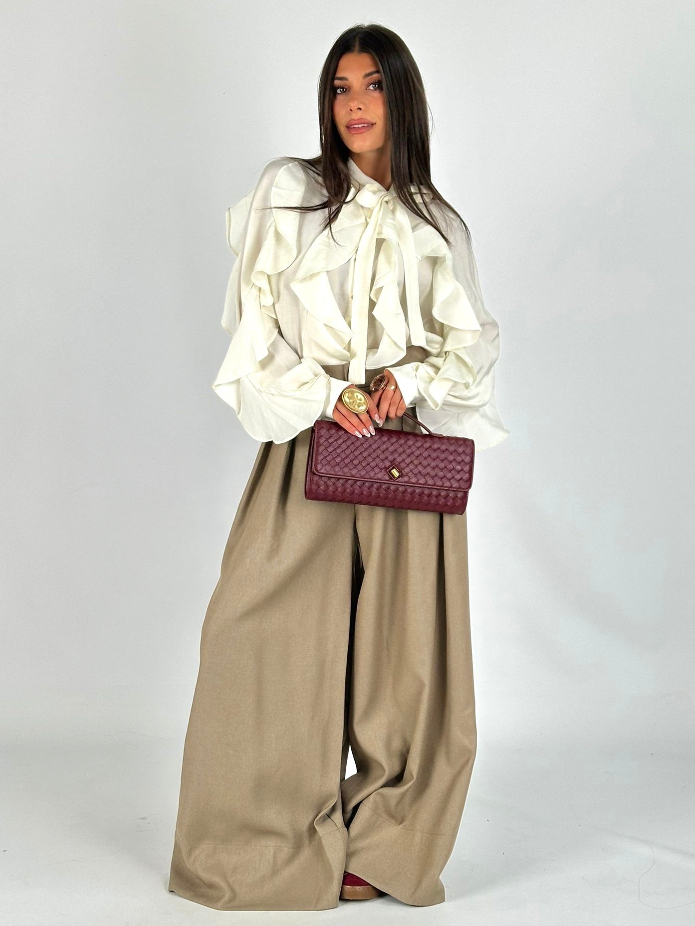 Maxi pantalone Zoe beige