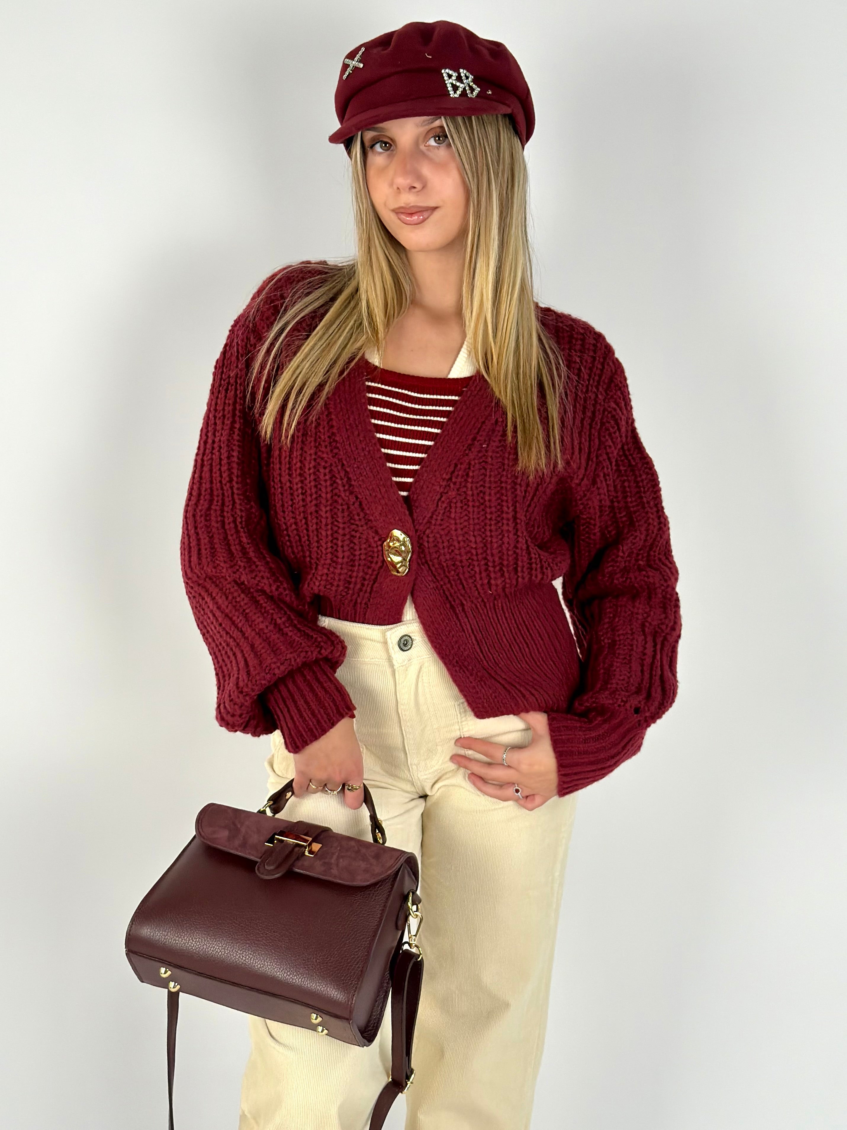 Maglia happy bordeaux