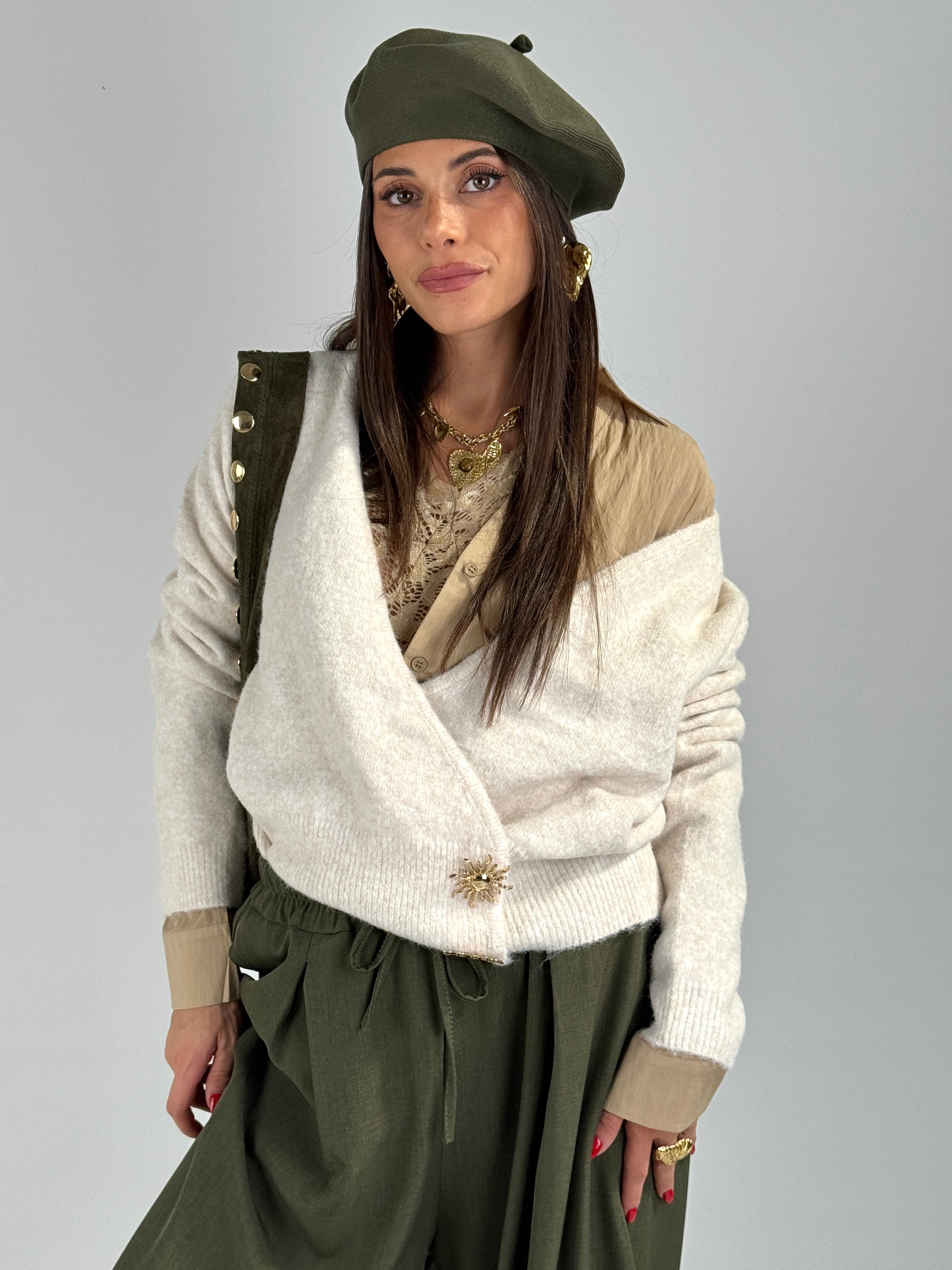 Maglioncino sole panna