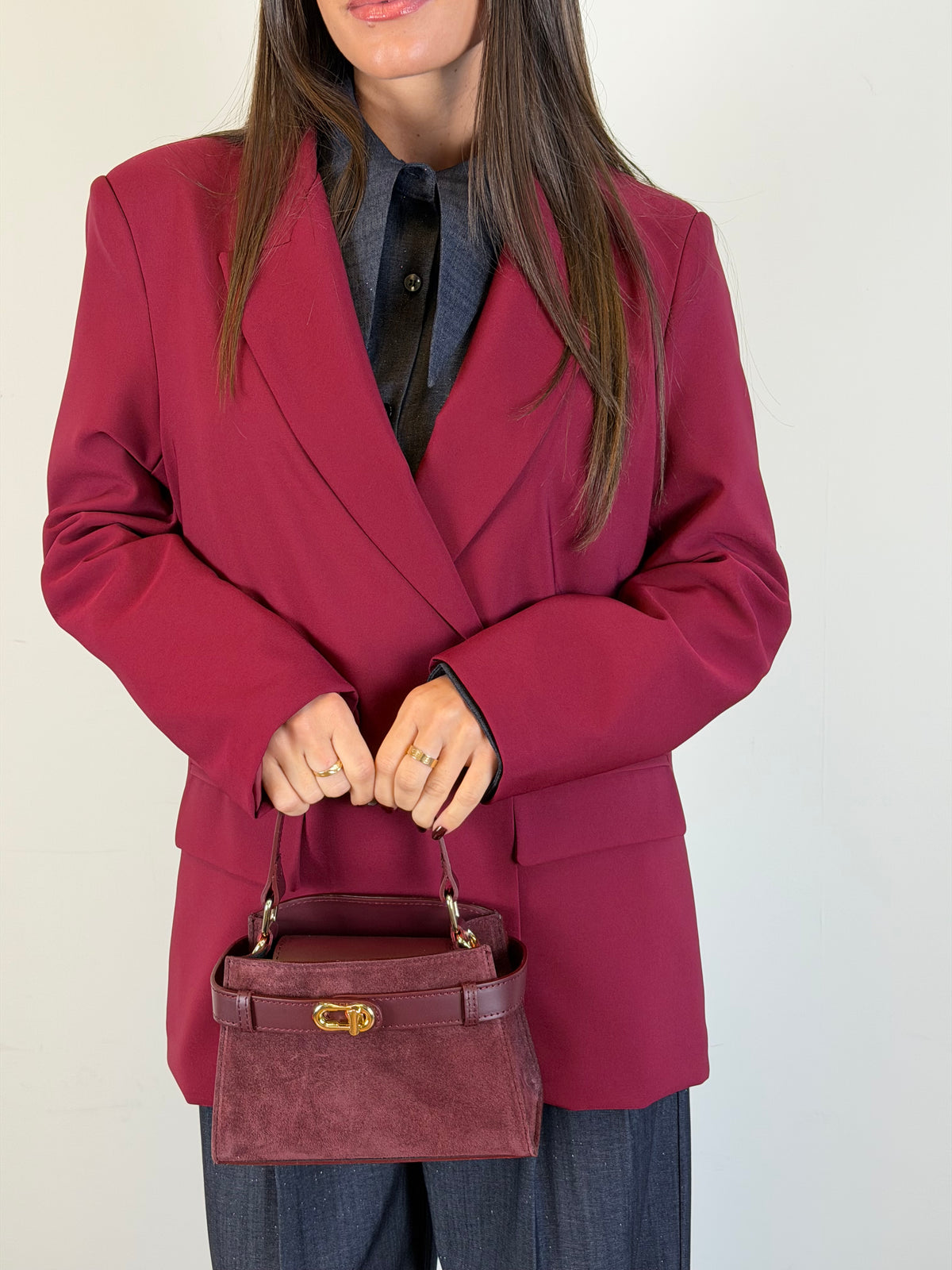 Giacca Flare bordeaux