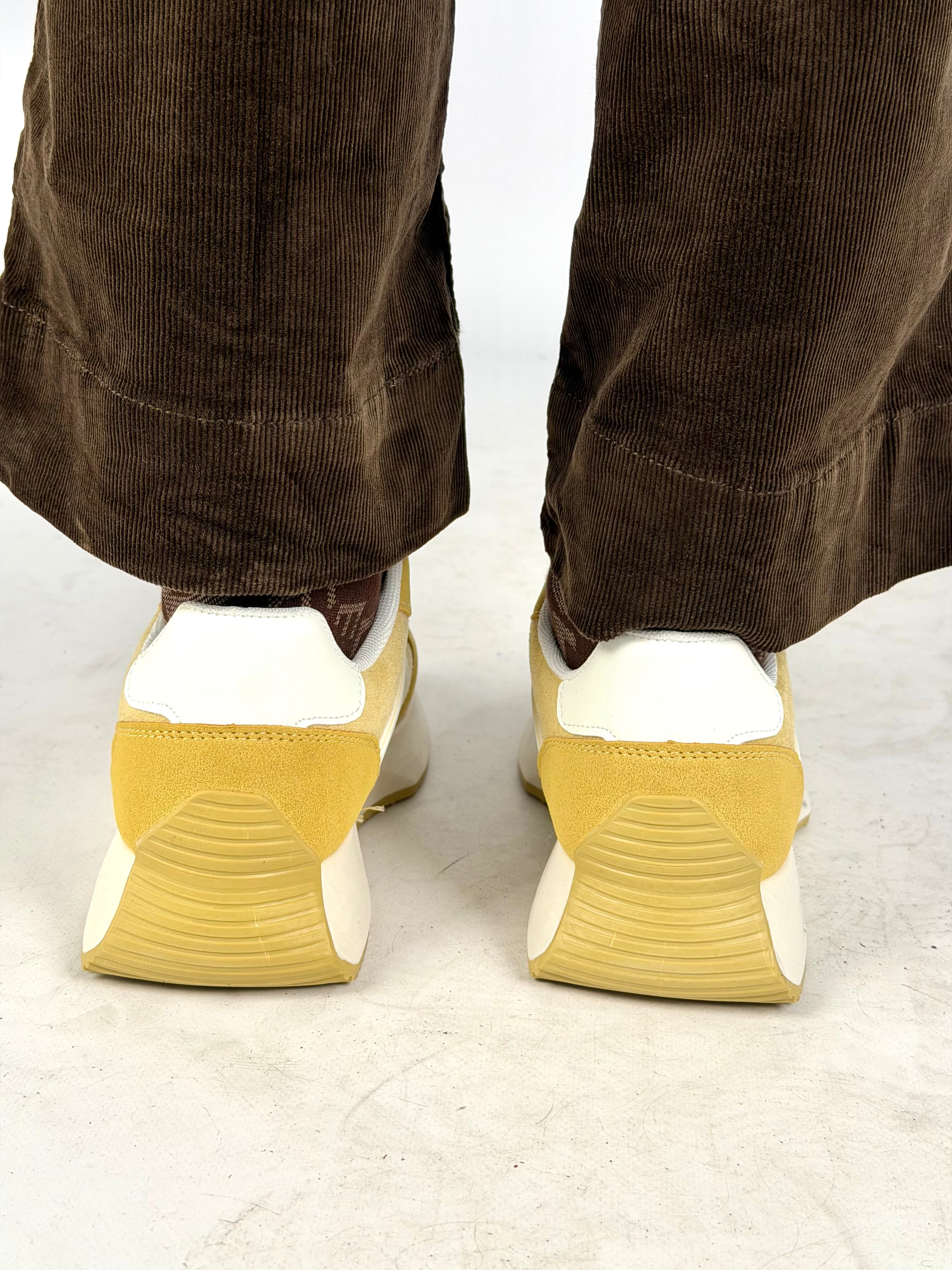 Sneakers bicolor gialle