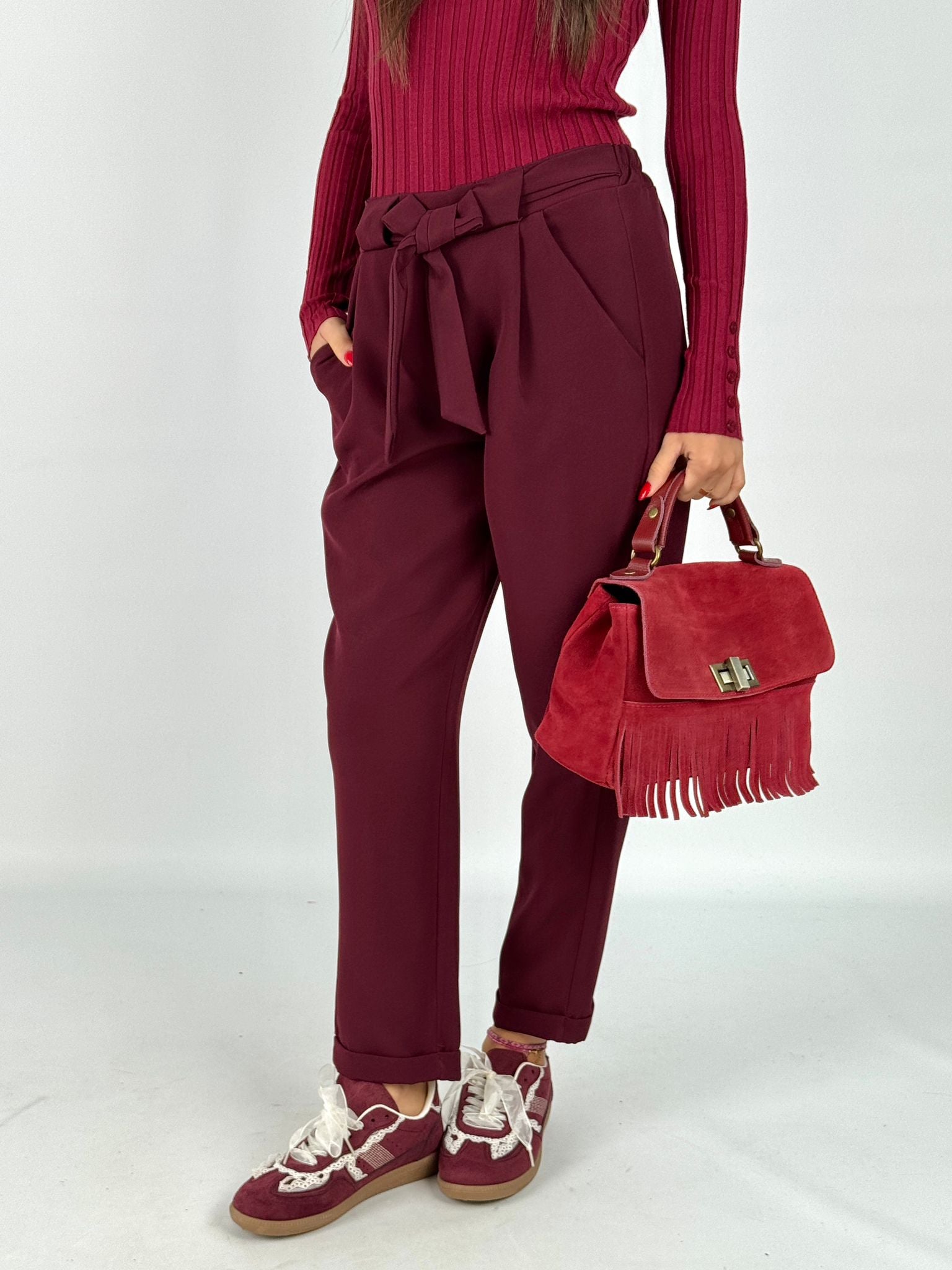 Pantalone completo Amira bordeaux
