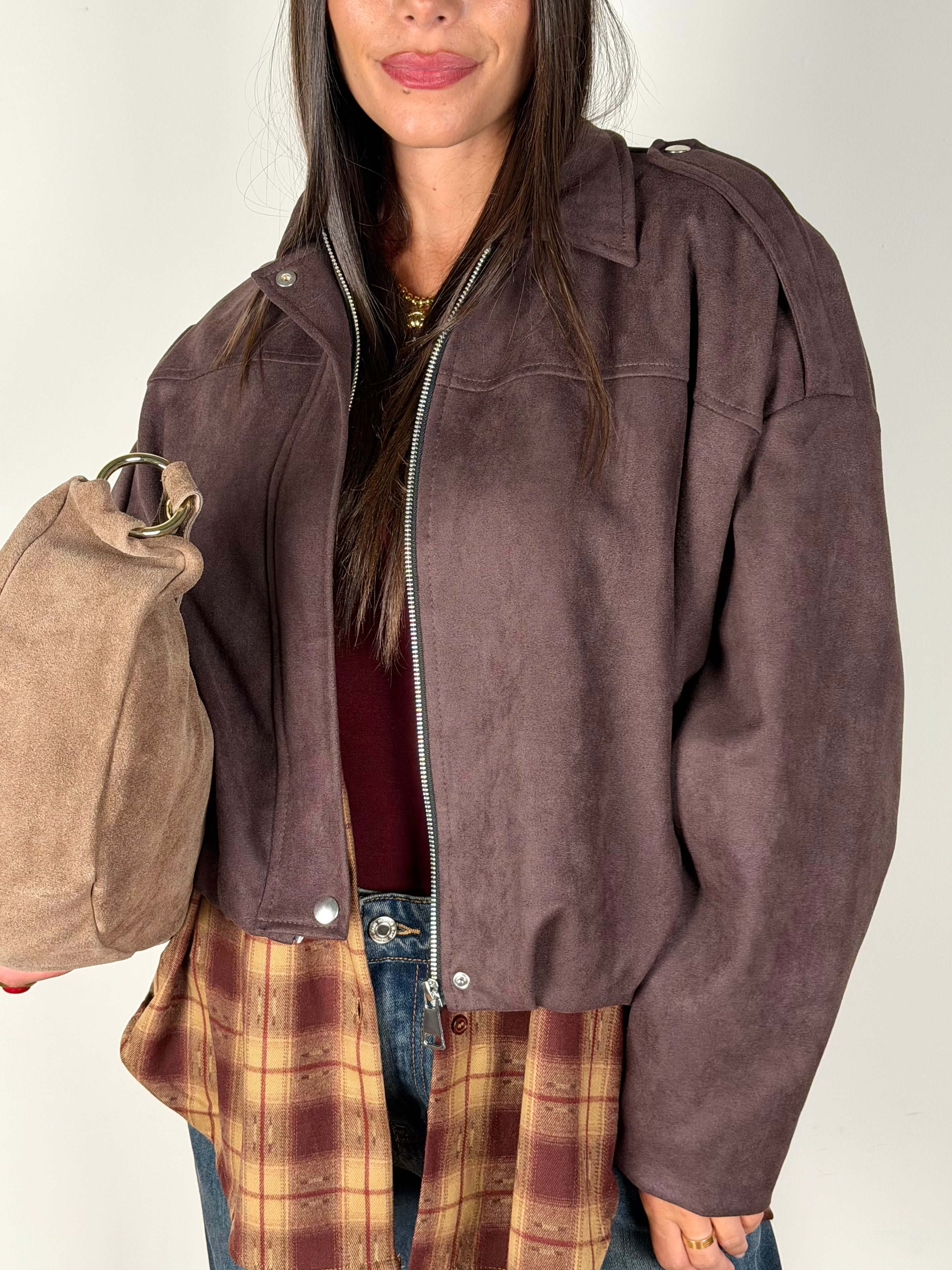 Bomber scamosciato Clelia moro