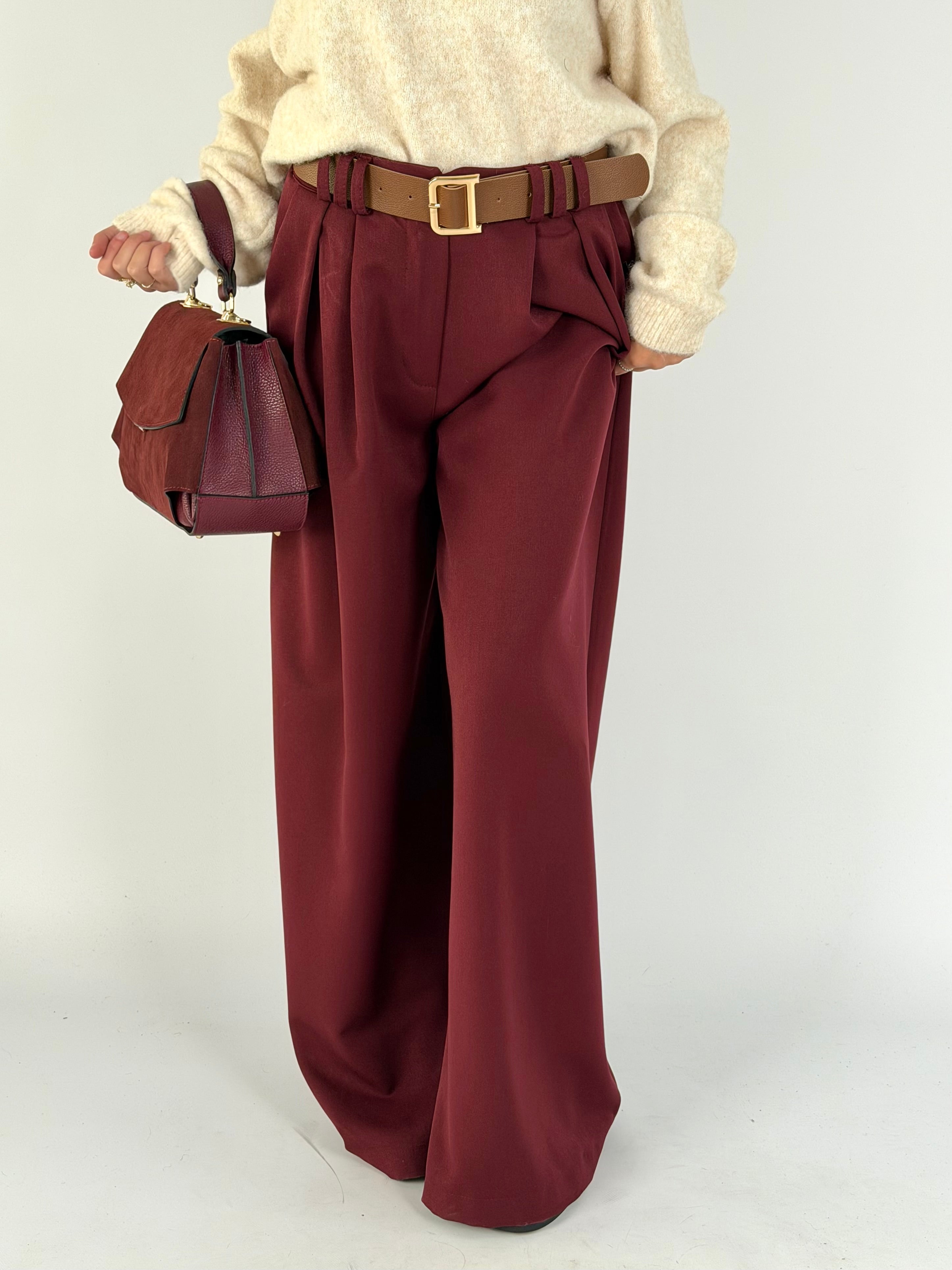Pantalone Paloma bordeaux
