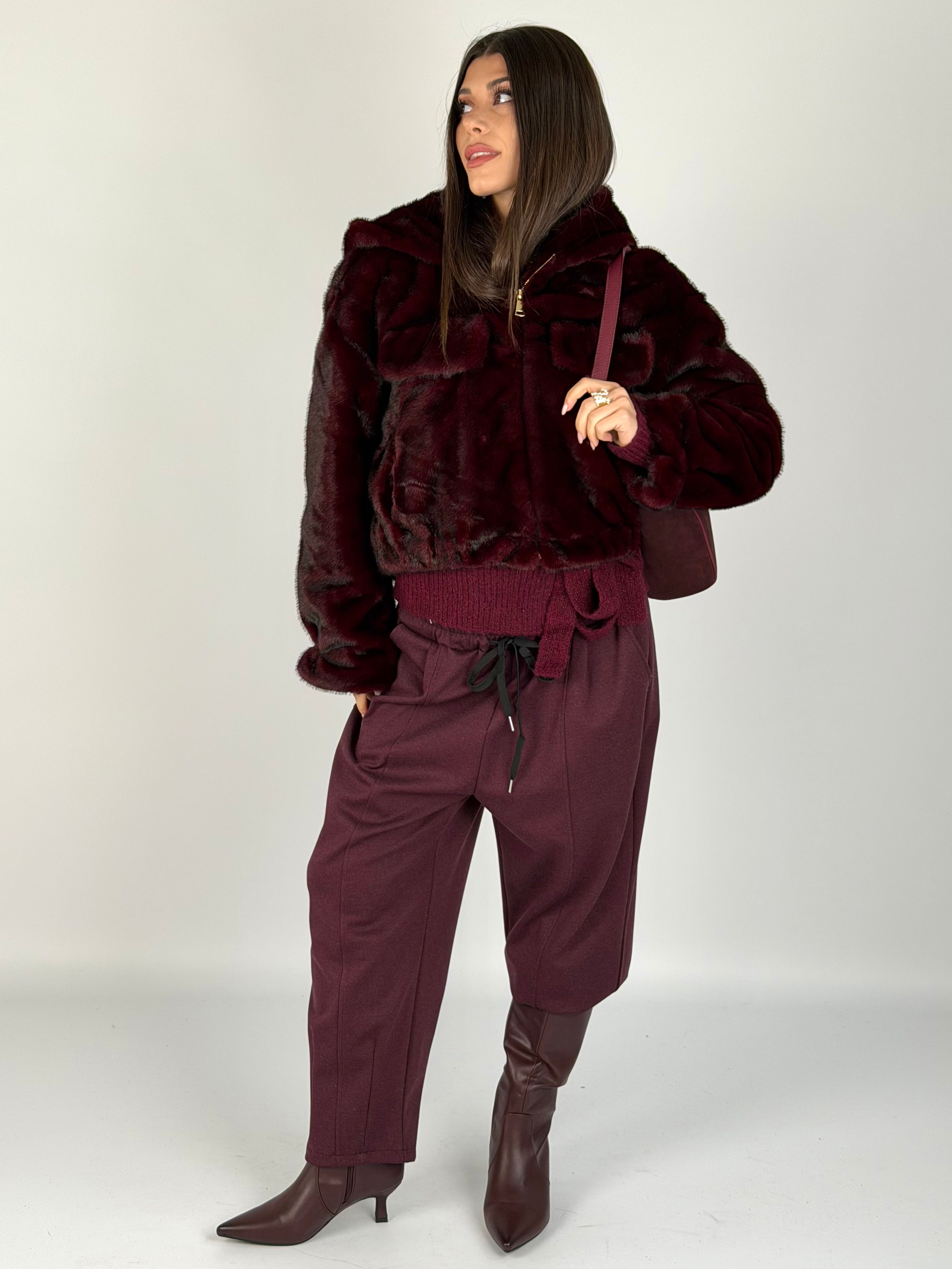 Pelliccia Marta bordeaux