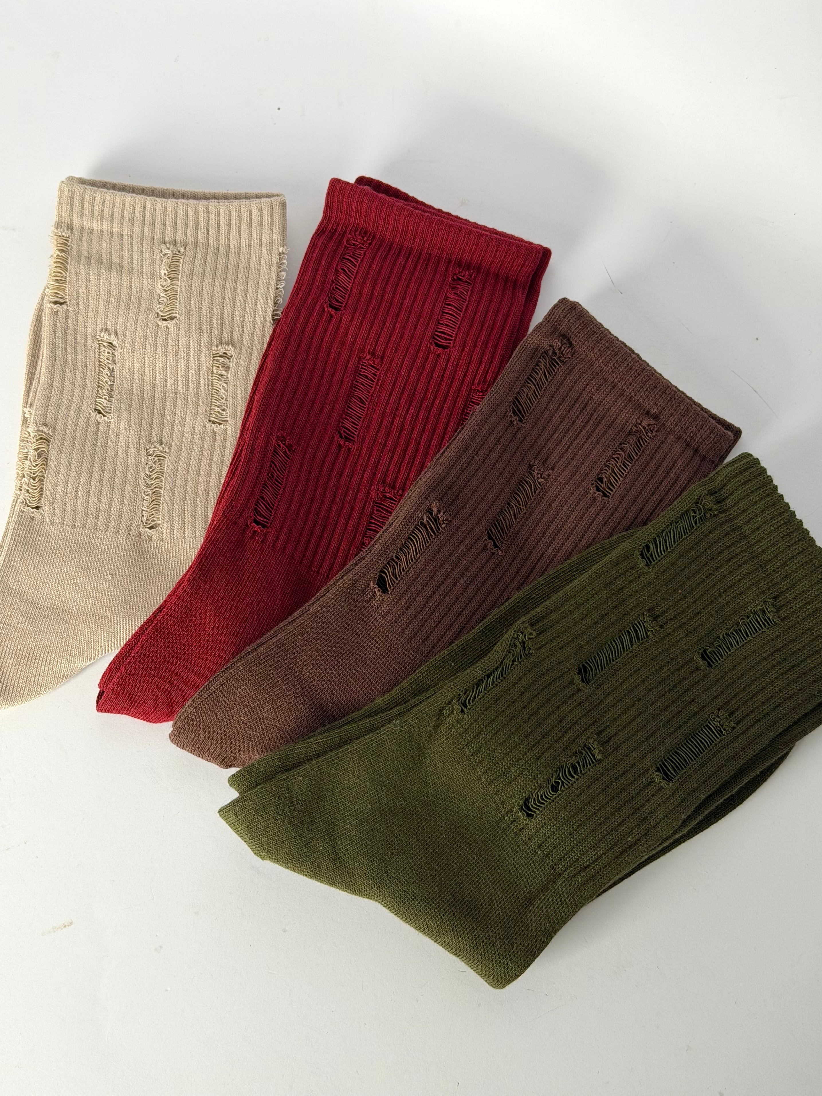 Calzini sfrangiati - 4 colori