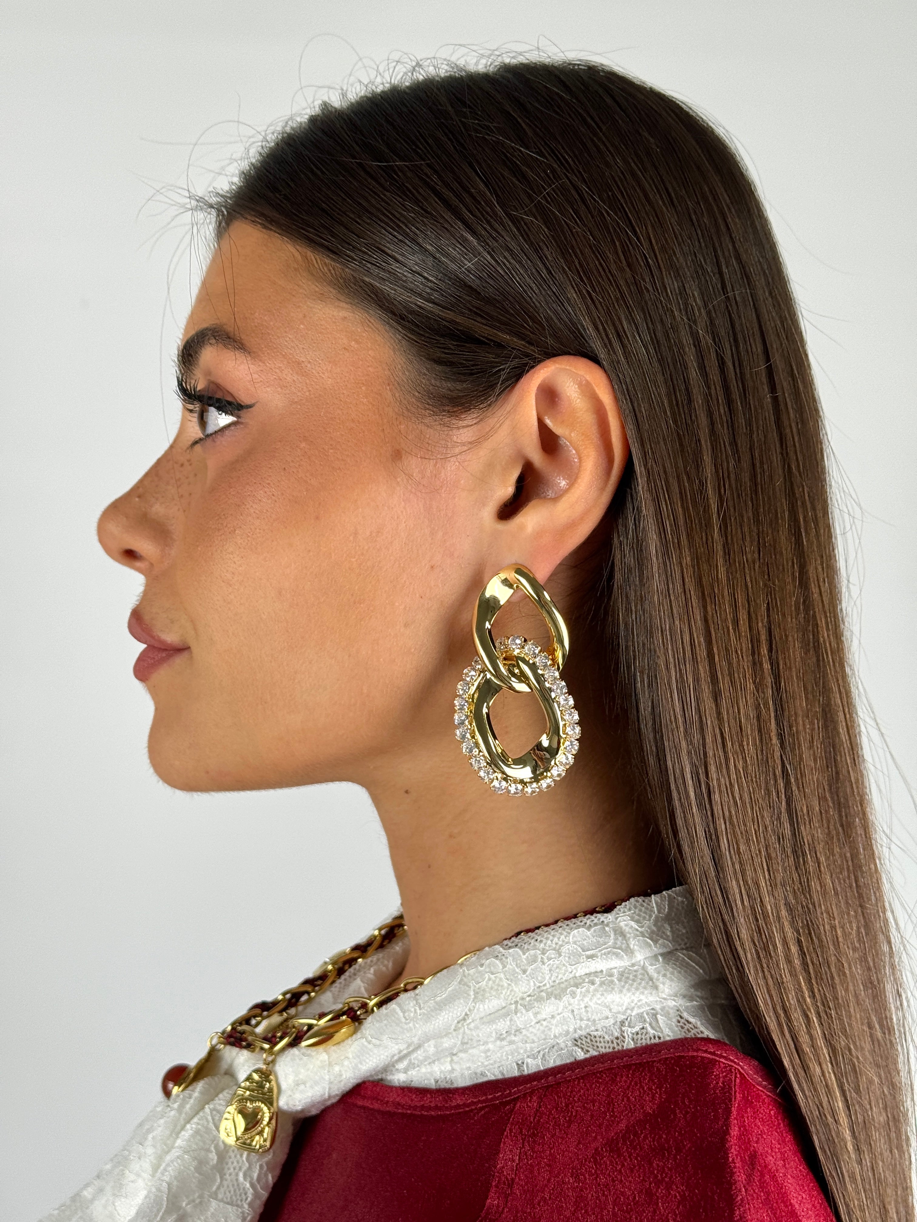 Orecchini Elena zirconi - 2 colori