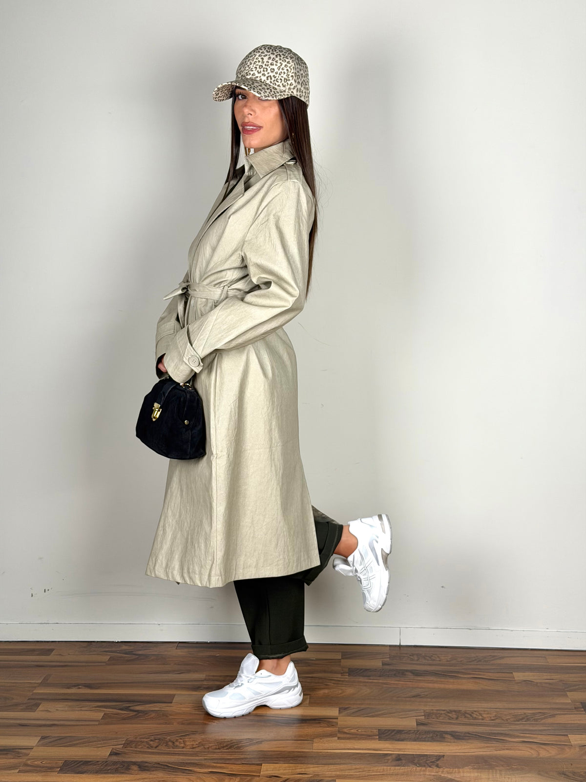 Trench ecopelle beige