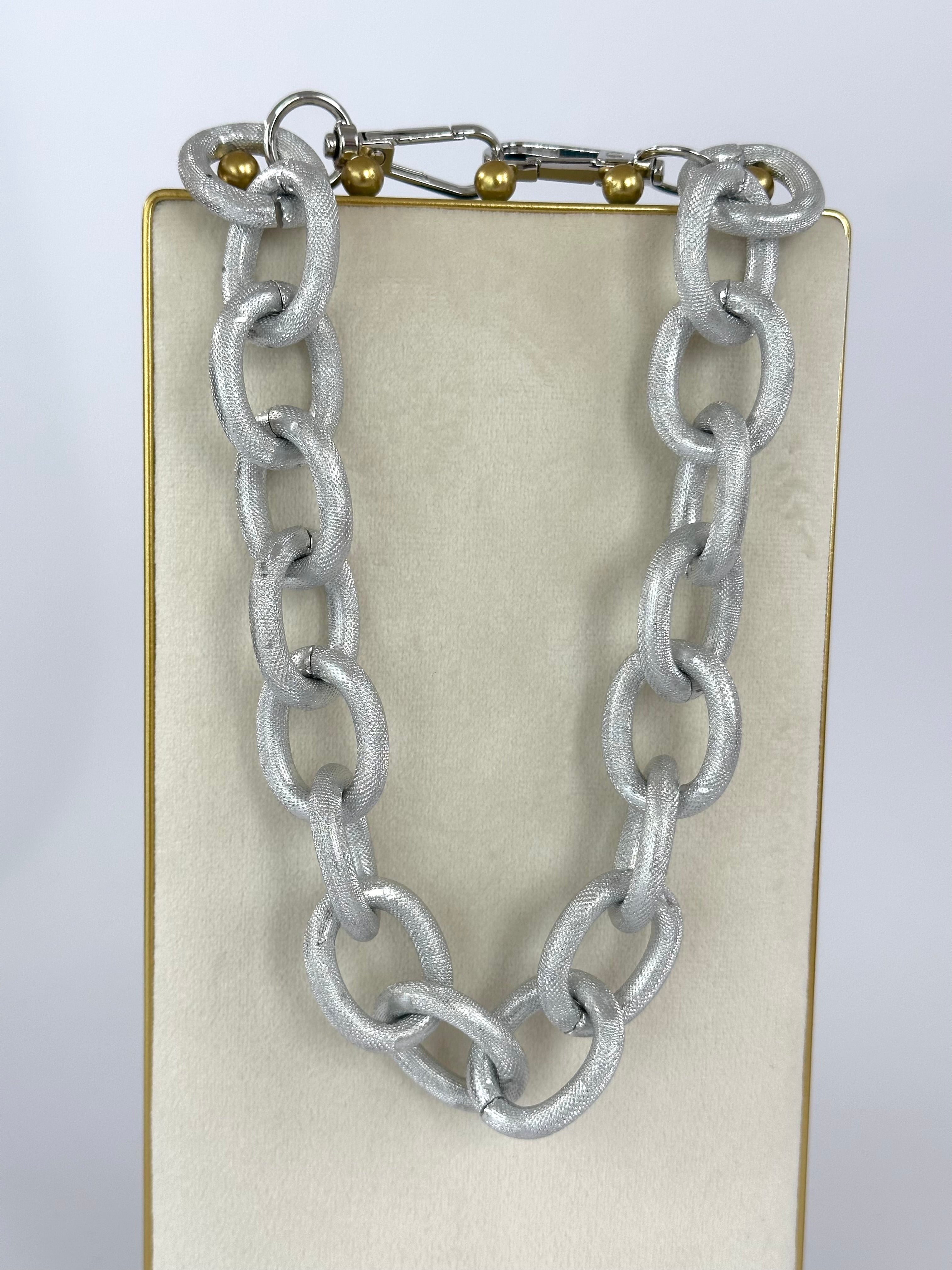 Collana e tracolla Beverly argento