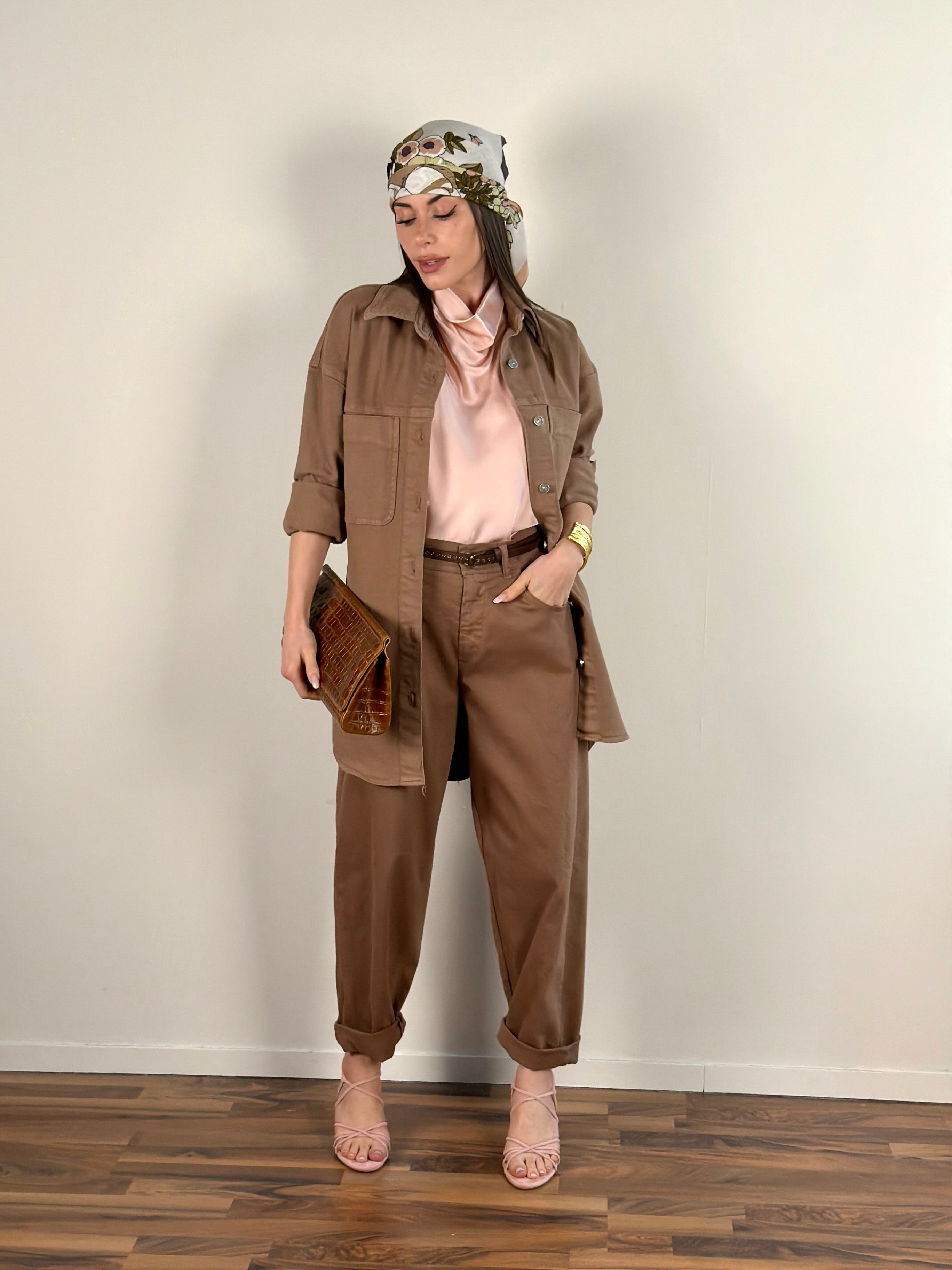 Giubbino jeans Zeudi tabacco