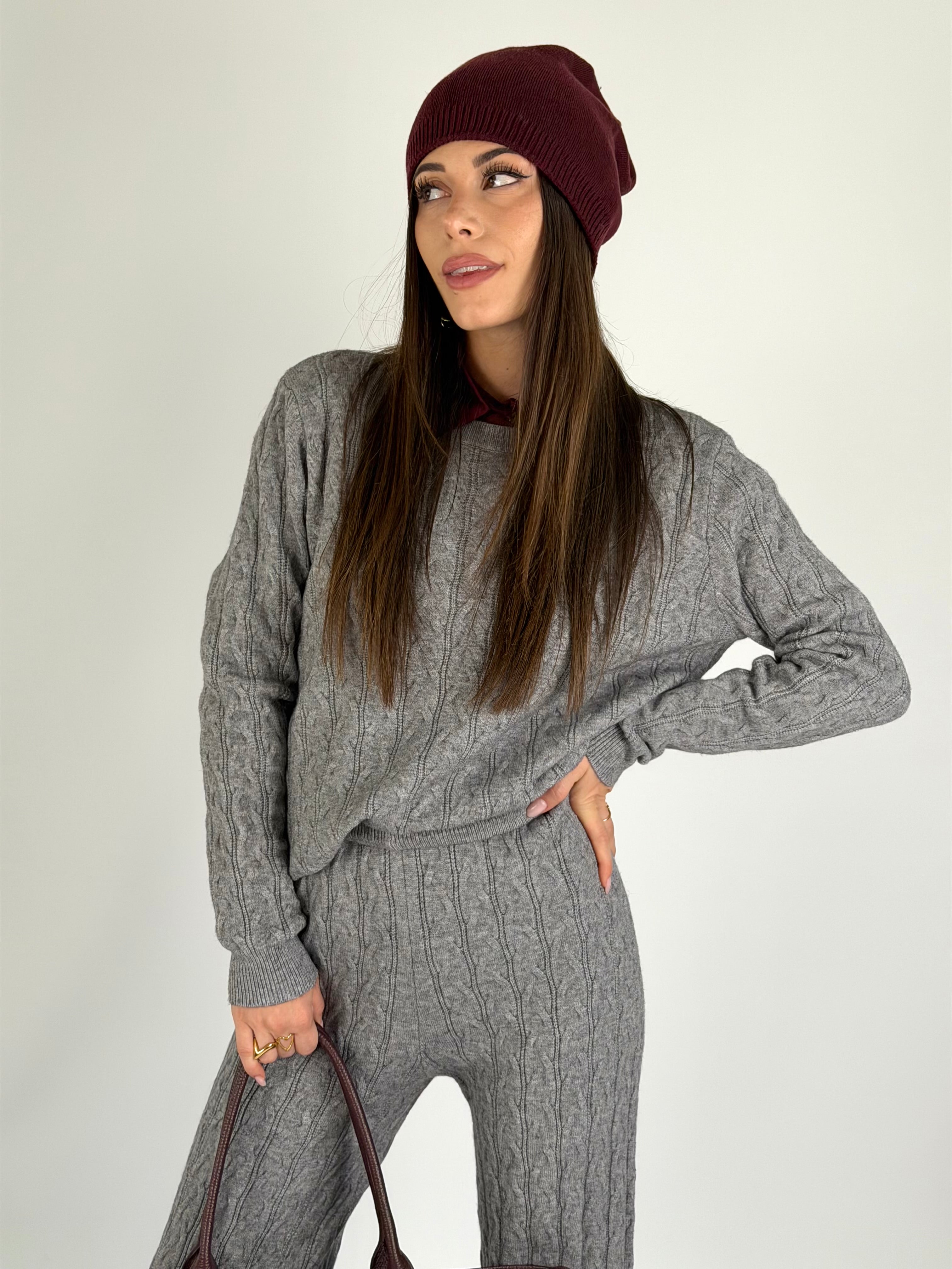 Tuta sportiva glam grigia