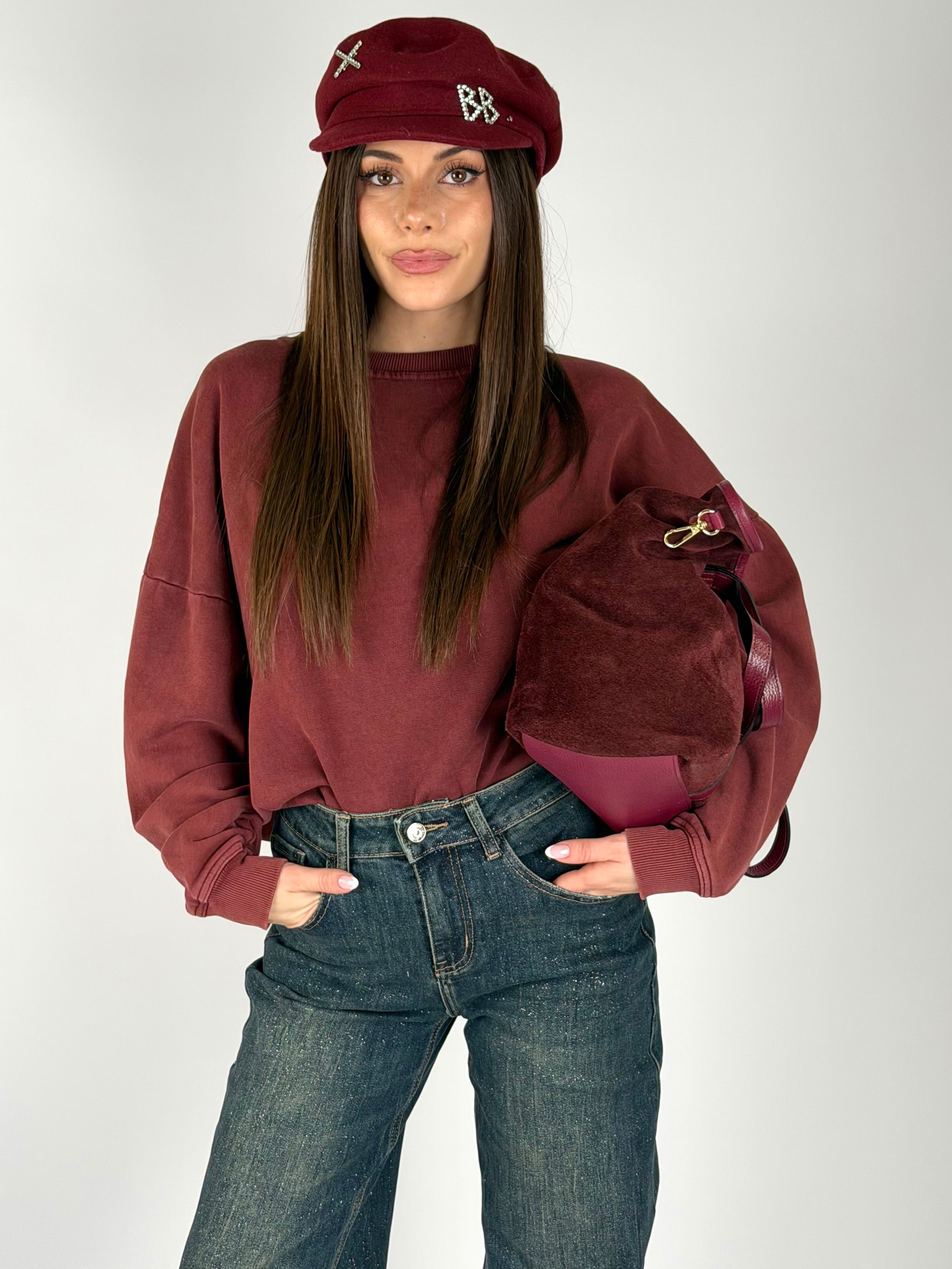 Felpa Sammy bordeaux