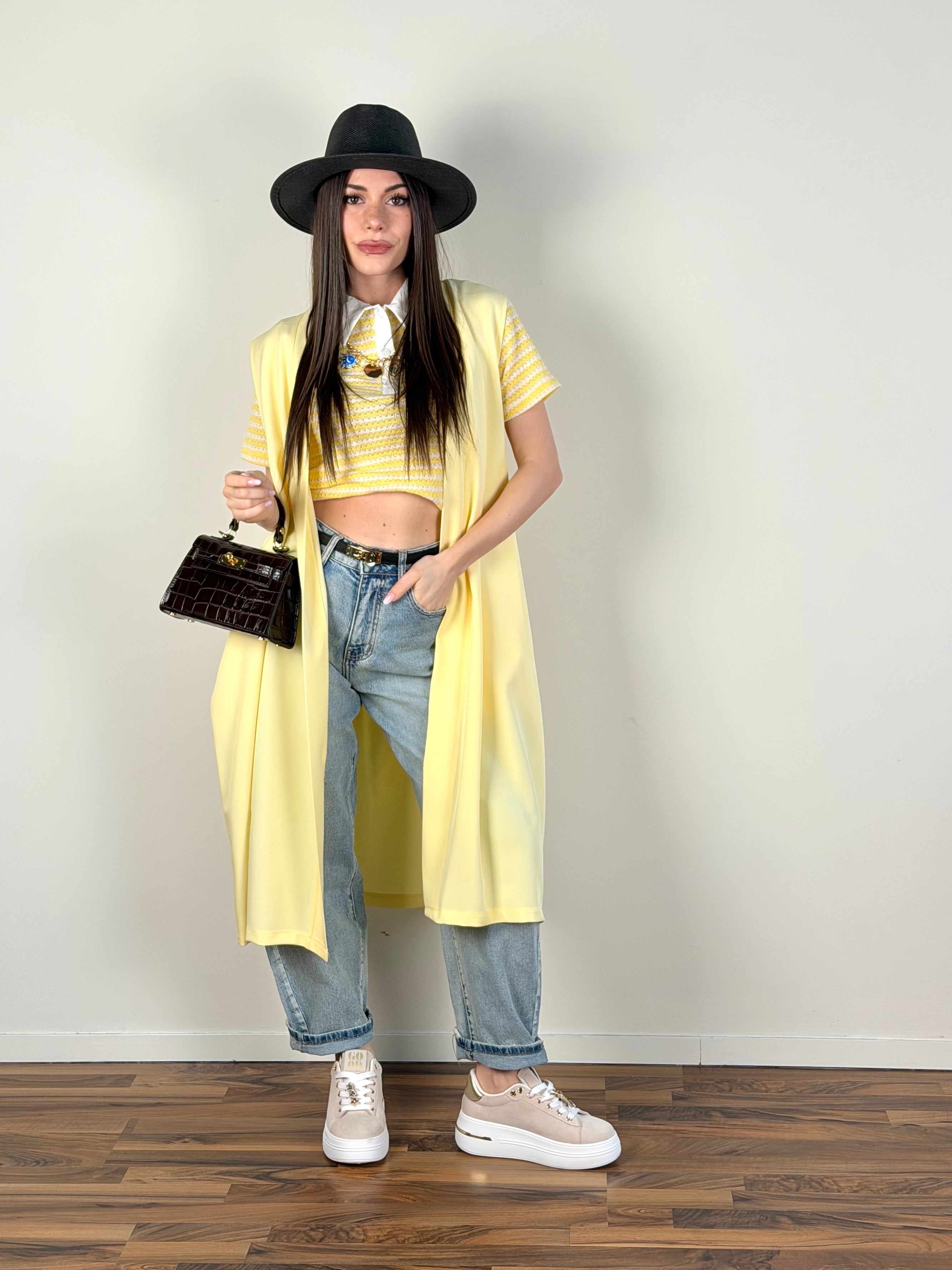 Cardigan Palermo giallo