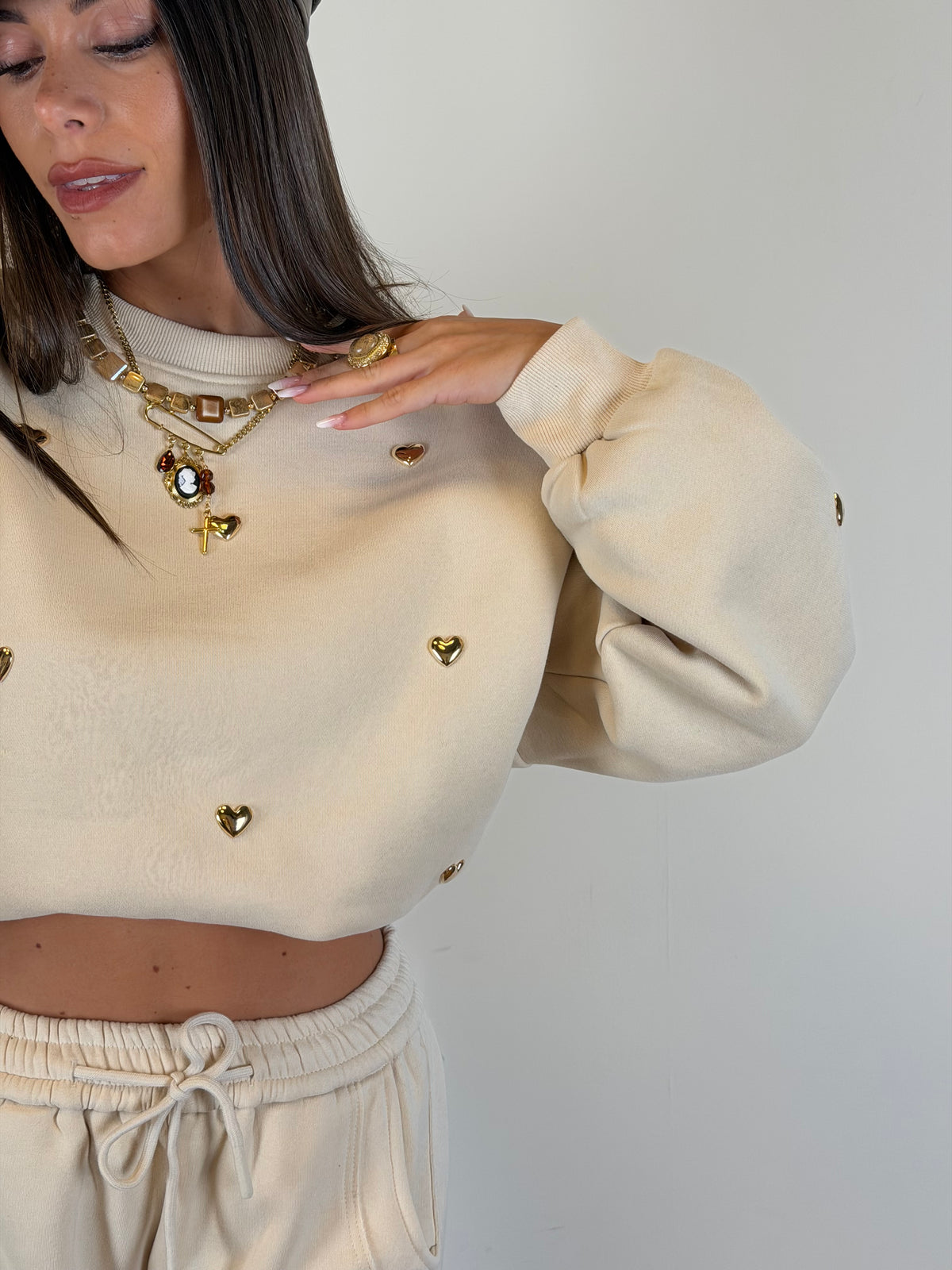 Felpa tuta Romantica beige