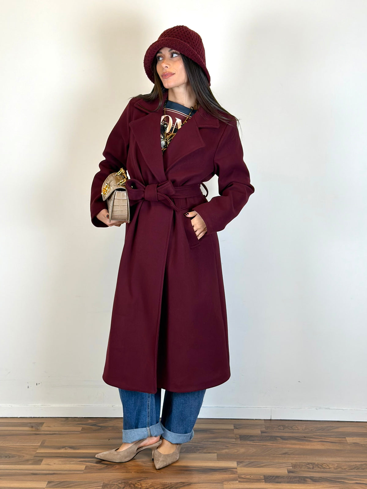 Cappotto Every Day bordeaux