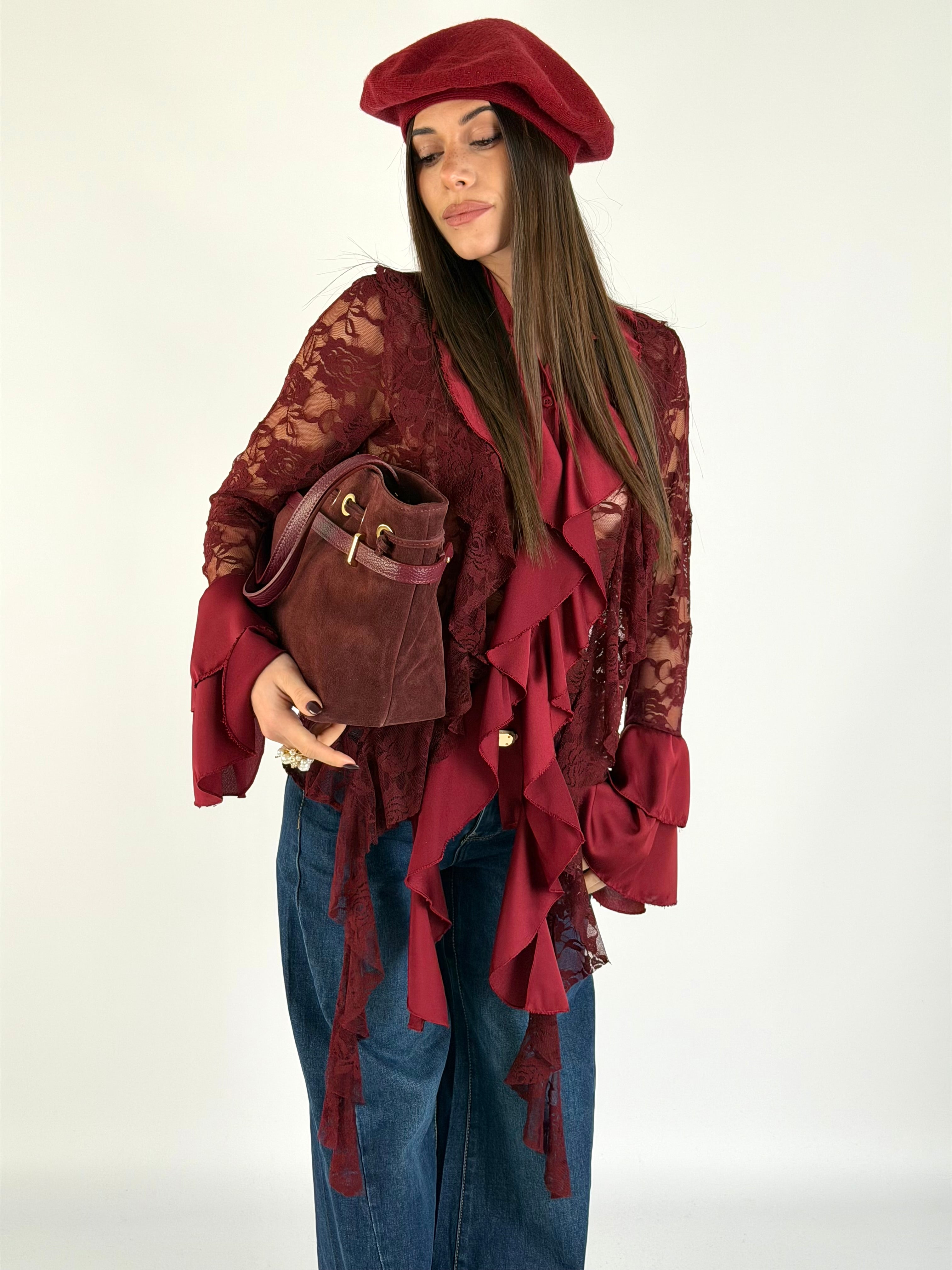 Camicia Marilú bordeaux