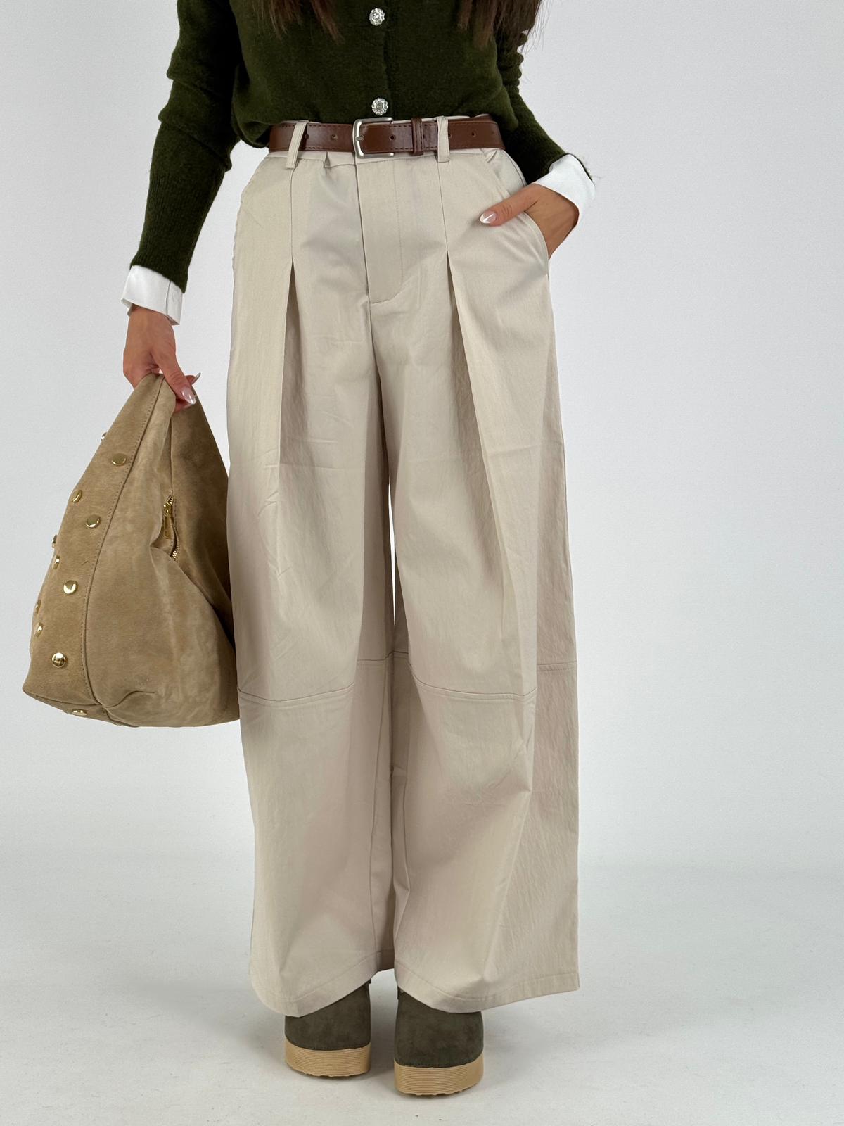 Pantalone Balloon Lisa beige