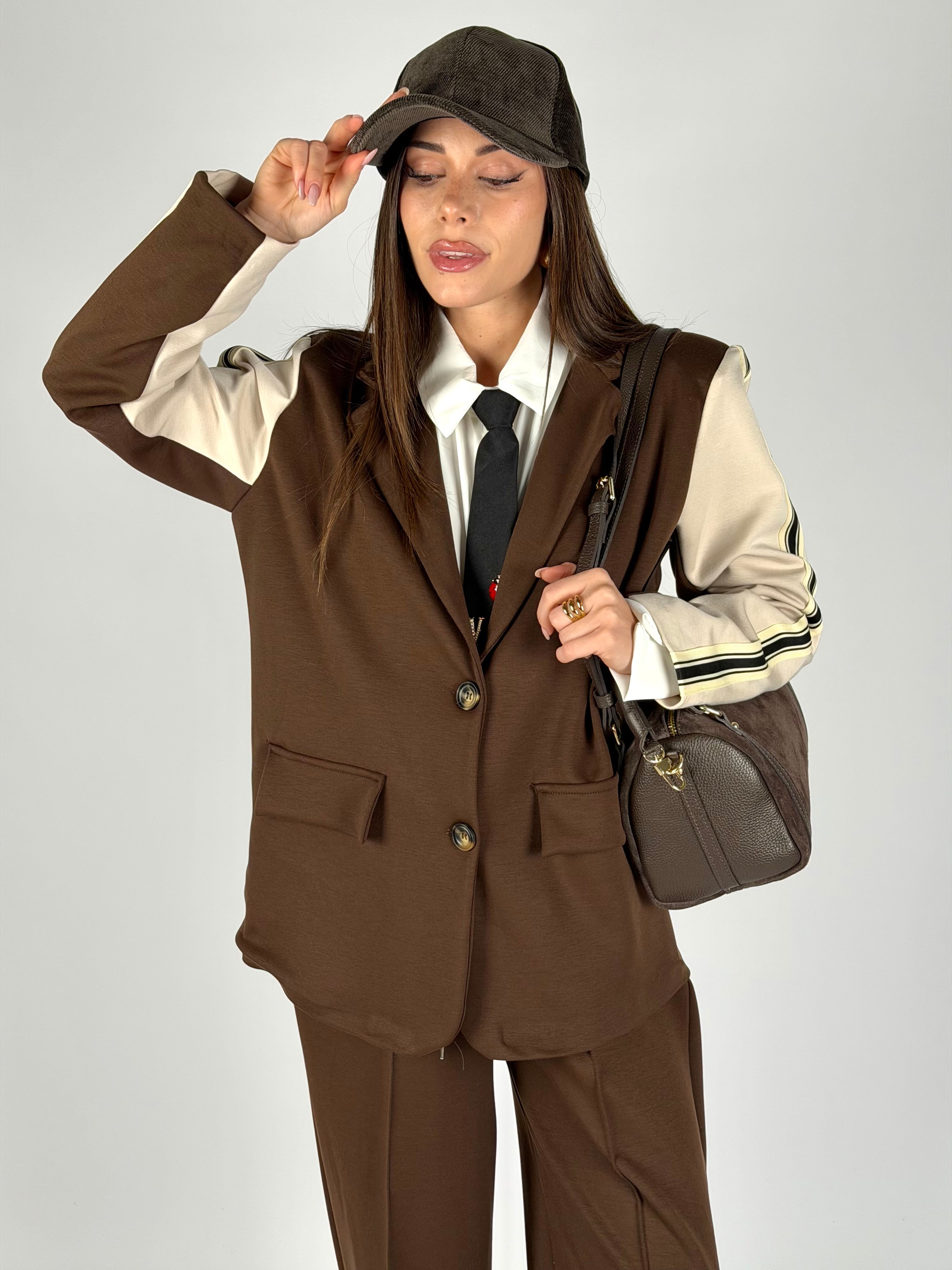 Giacca completo banda moro