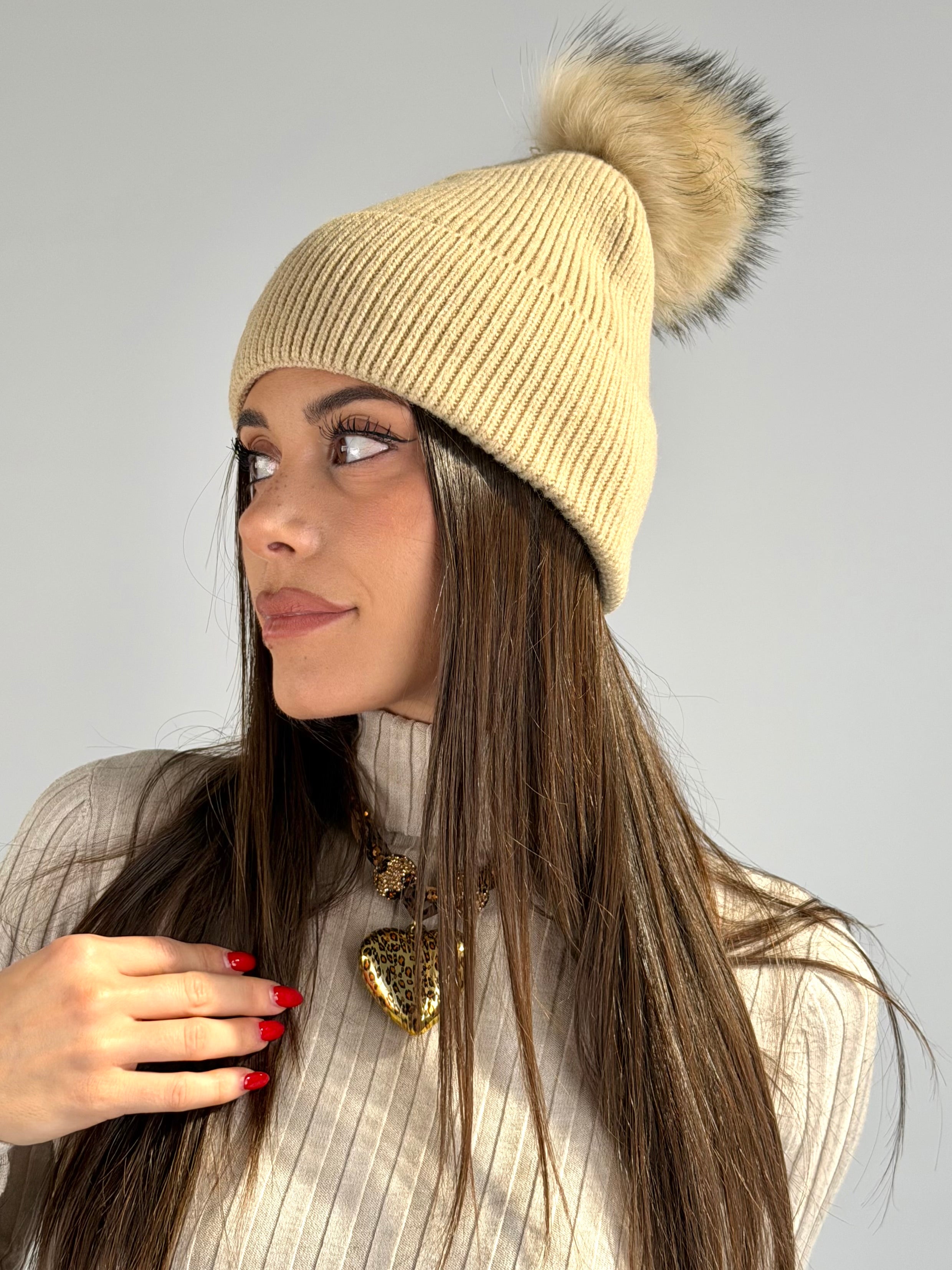 Cappello pon pon - 5 colori