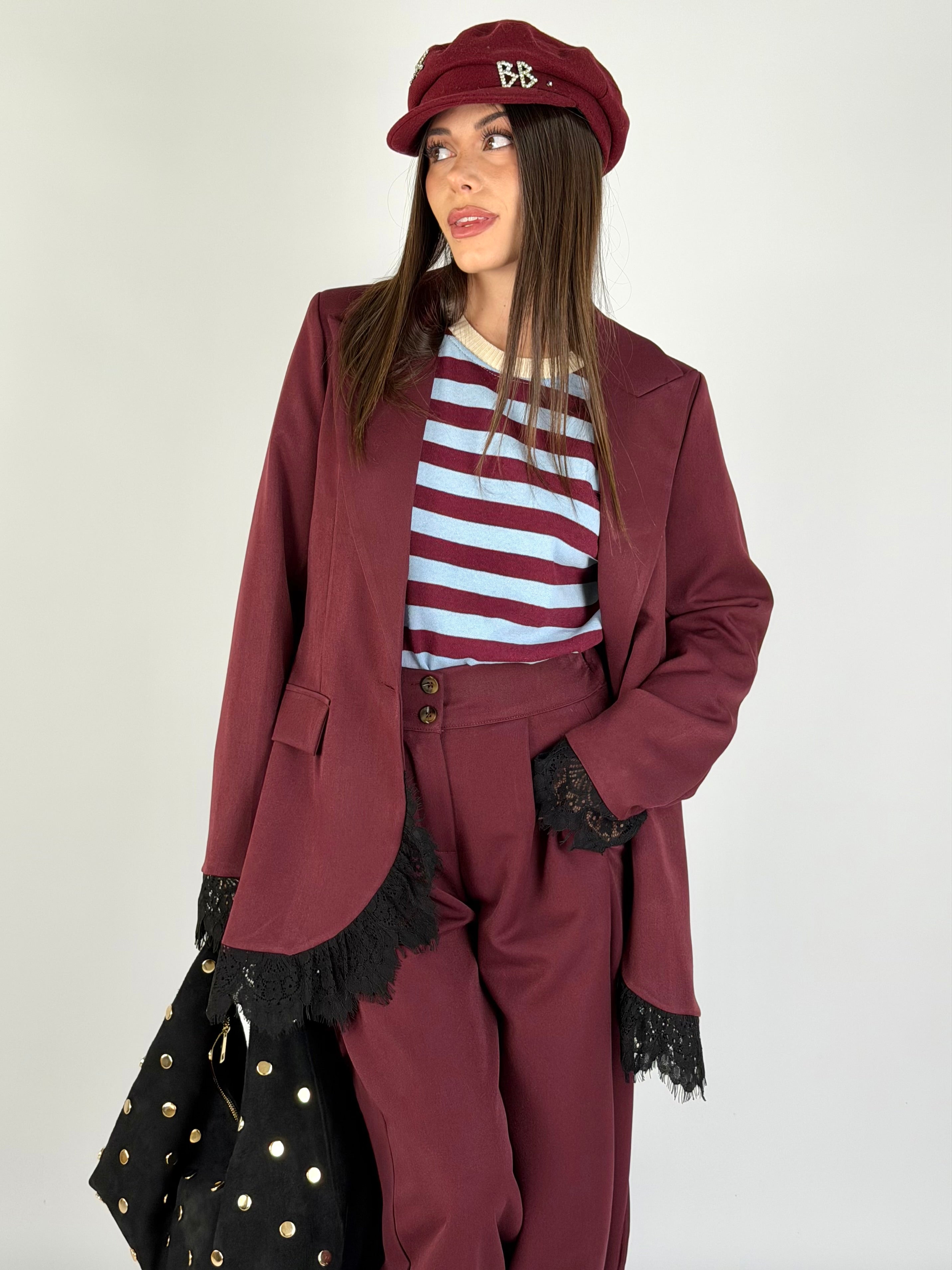 Giacca parigina bordeaux