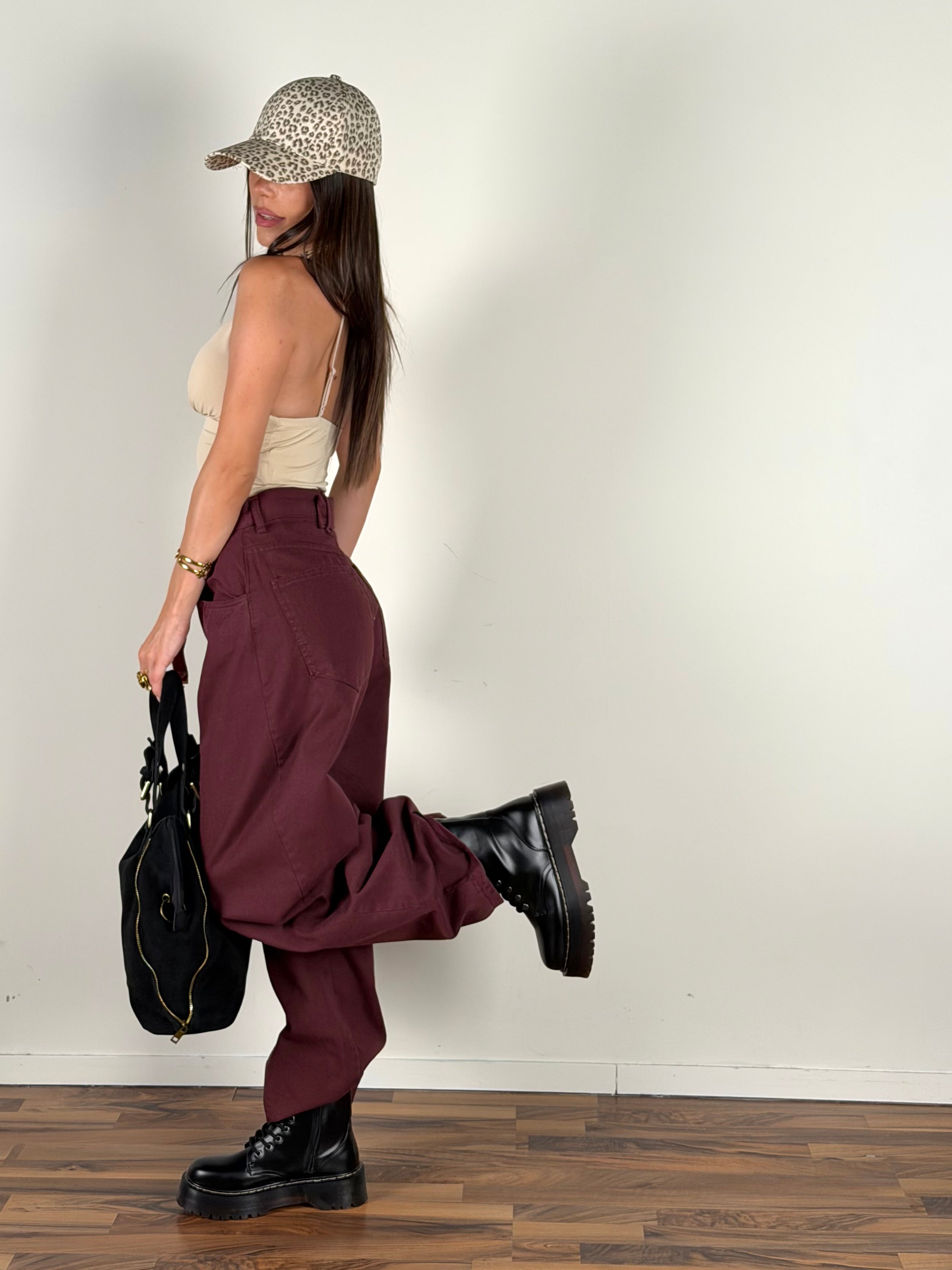 Jeans Yvon bordeaux